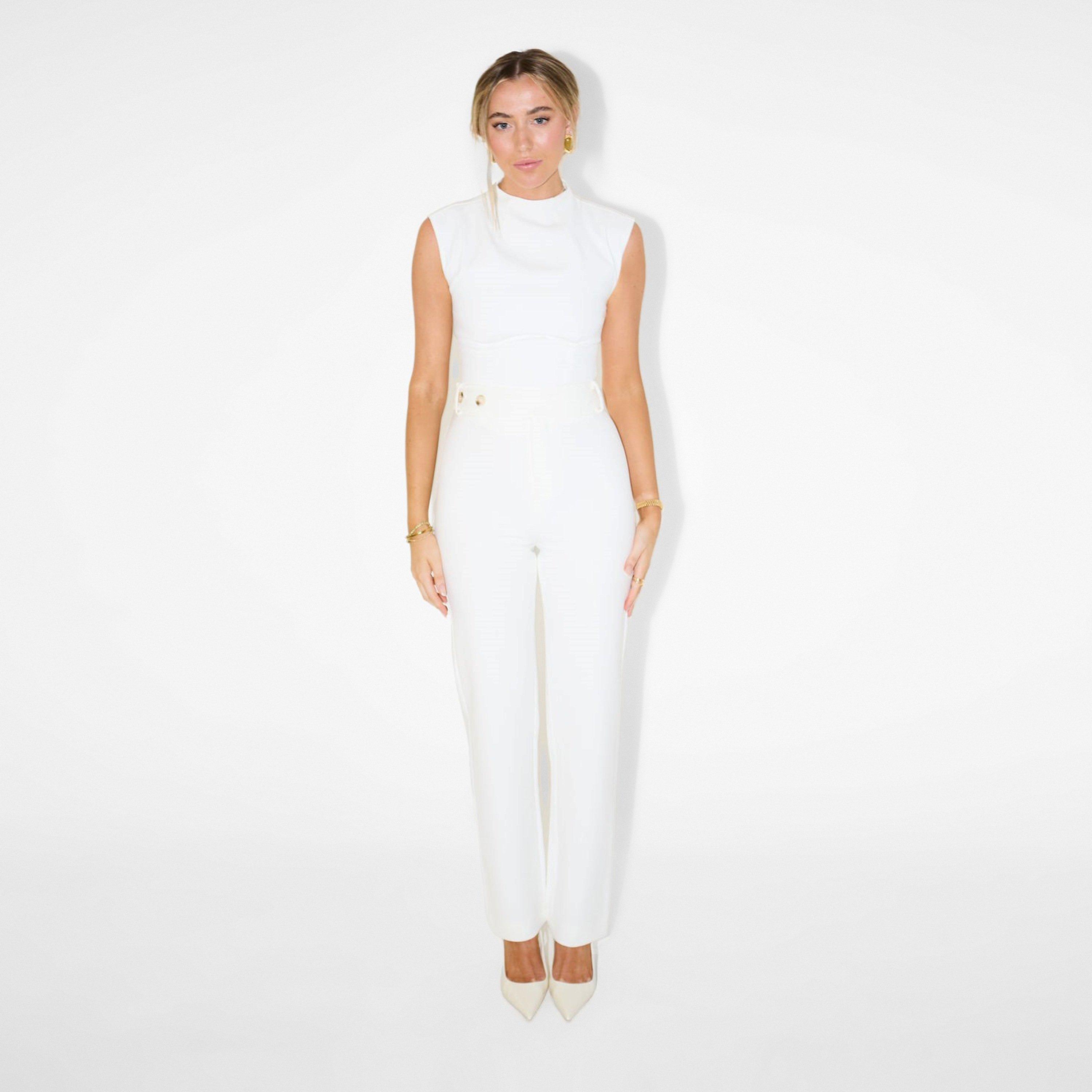 White - Odd Muse - The Ultimate Muse Straight Leg Trousers - 5