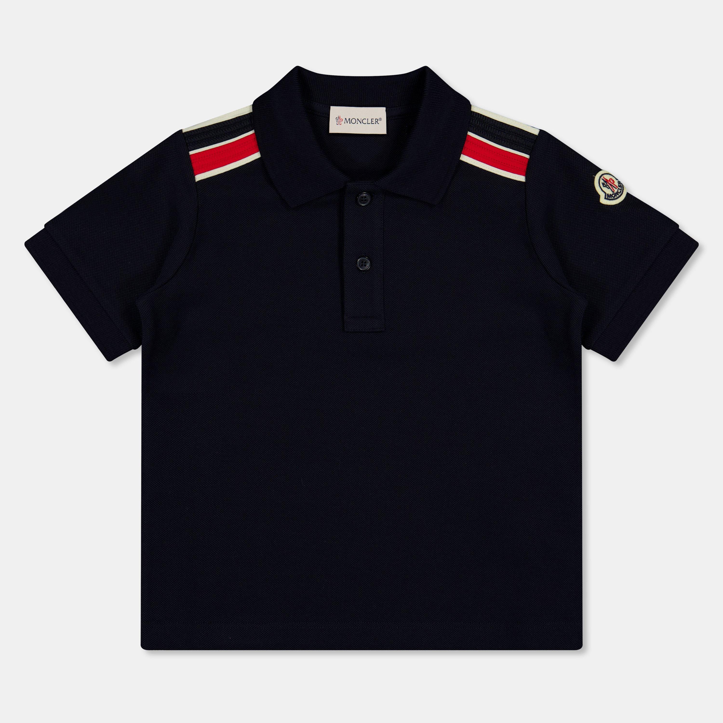 Navy 778 - Moncler - Kids' Short-Sleeve Polo Shirt - 1