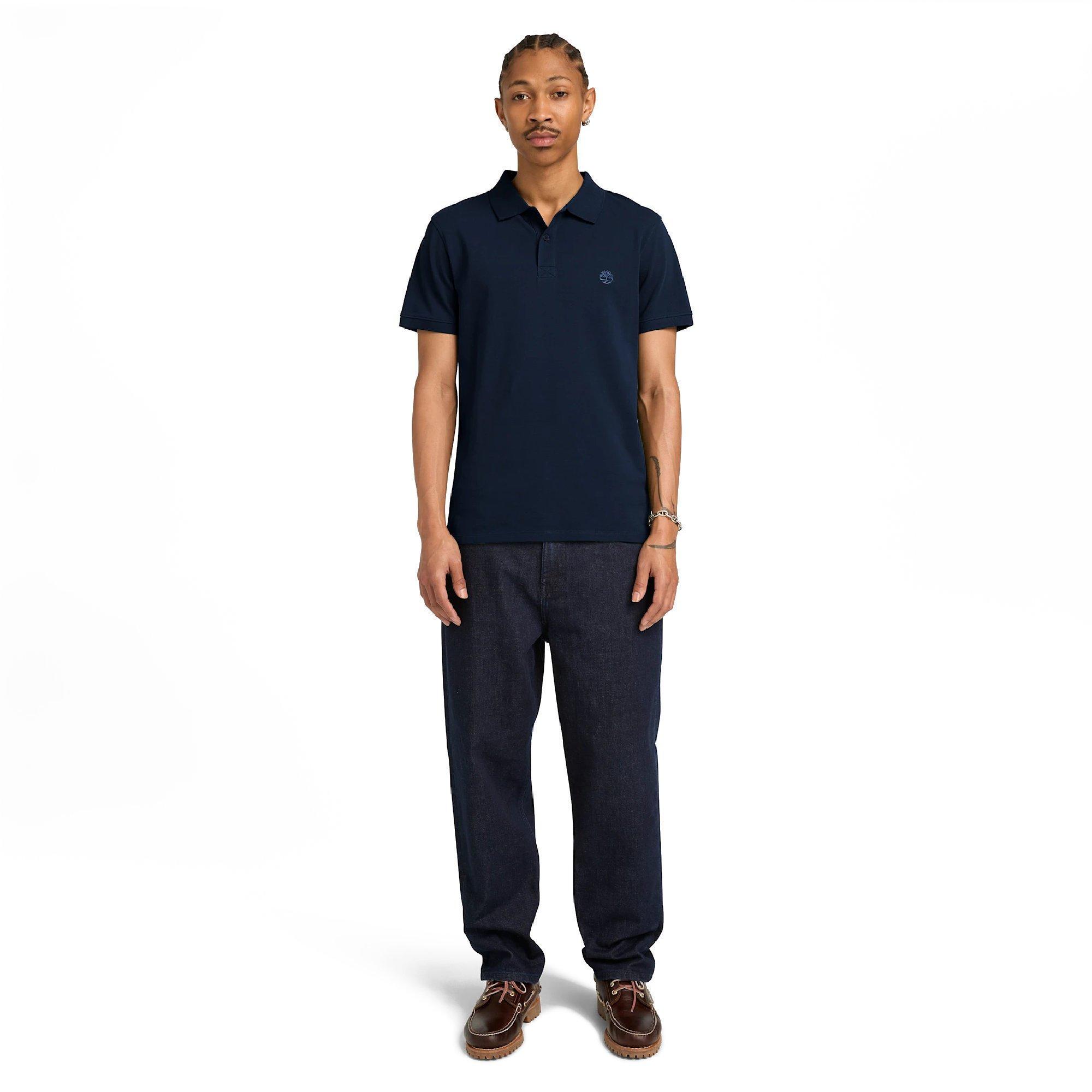 Dark Sapphire - Timberland - Timberland Millers River Short Sleeve Stretch - 4