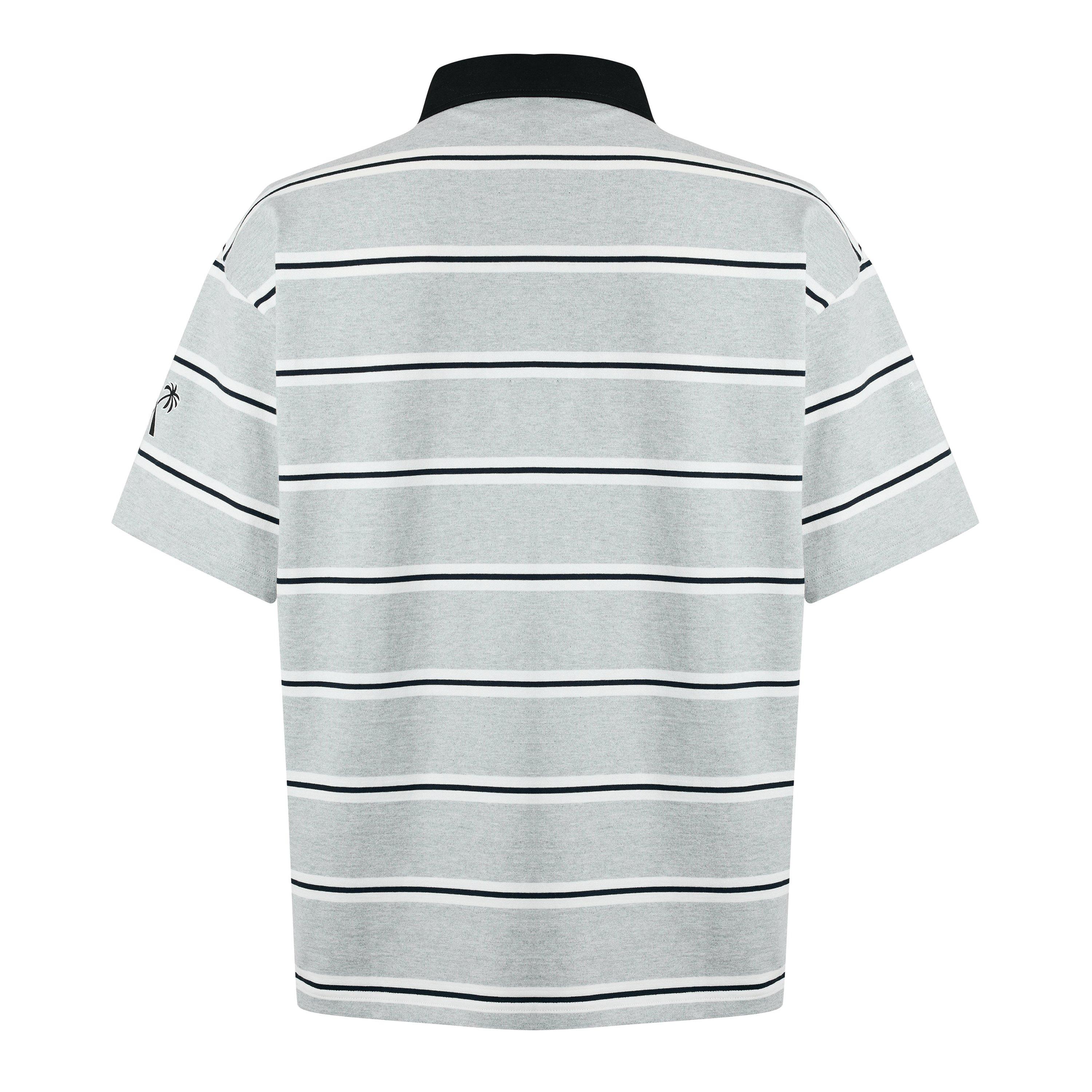 Grey/Black - Palm Angels - Palm Stripe Polo Sn61 - 2
