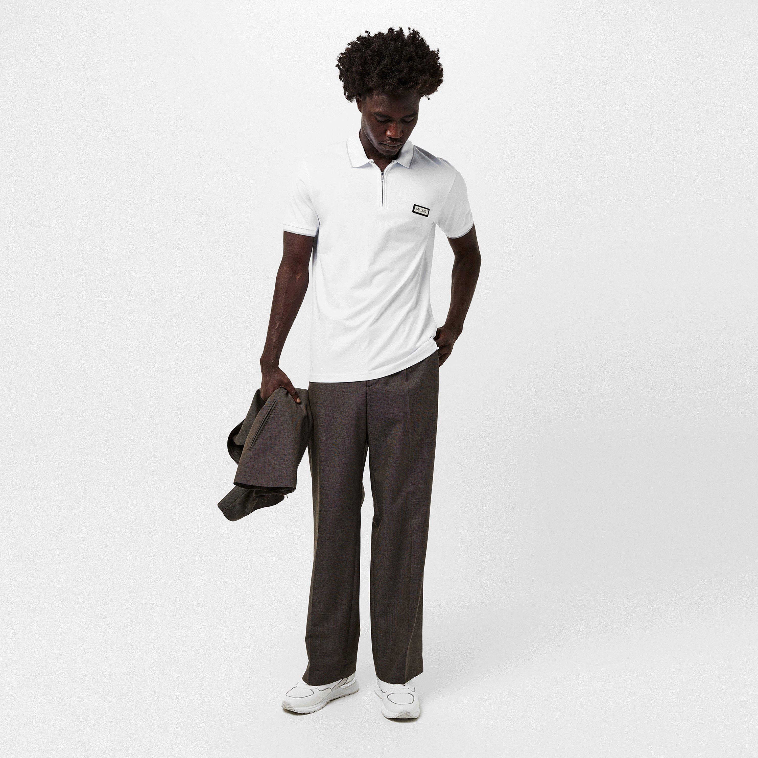 White Organic - Mallet - Men's Breathable Soft-Touch Short Sleeve Polo Shirt - 6