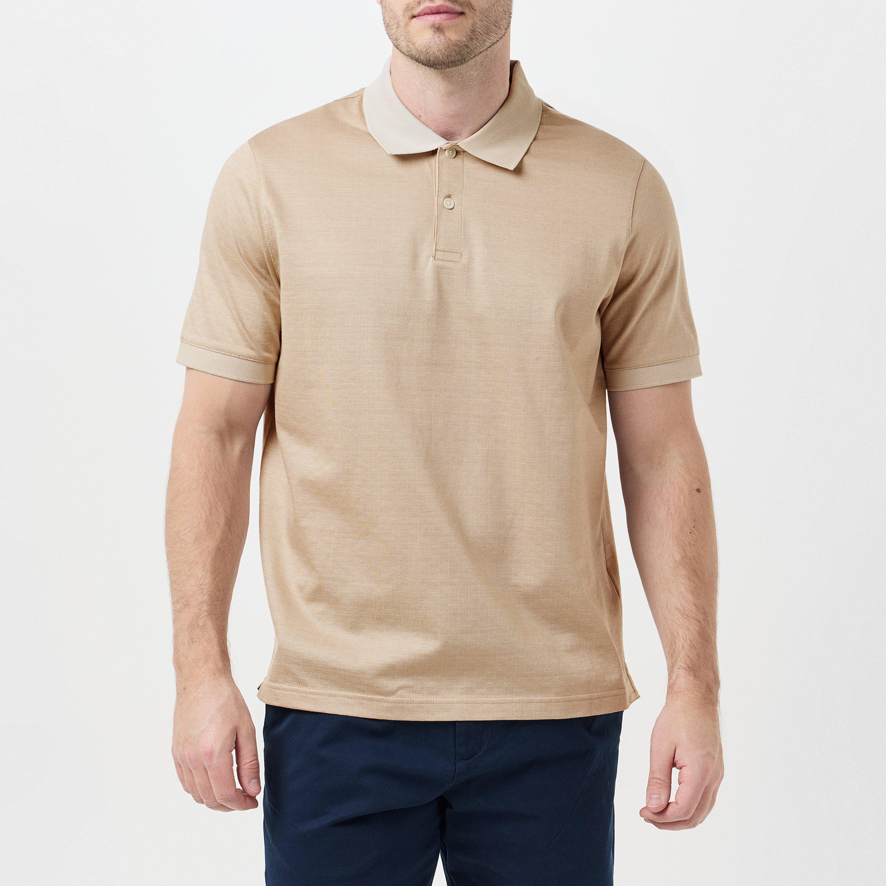 Ecru - Ted Baker - Men's Auguso Jacquard Short-Sleeve Polo Shirt - 3