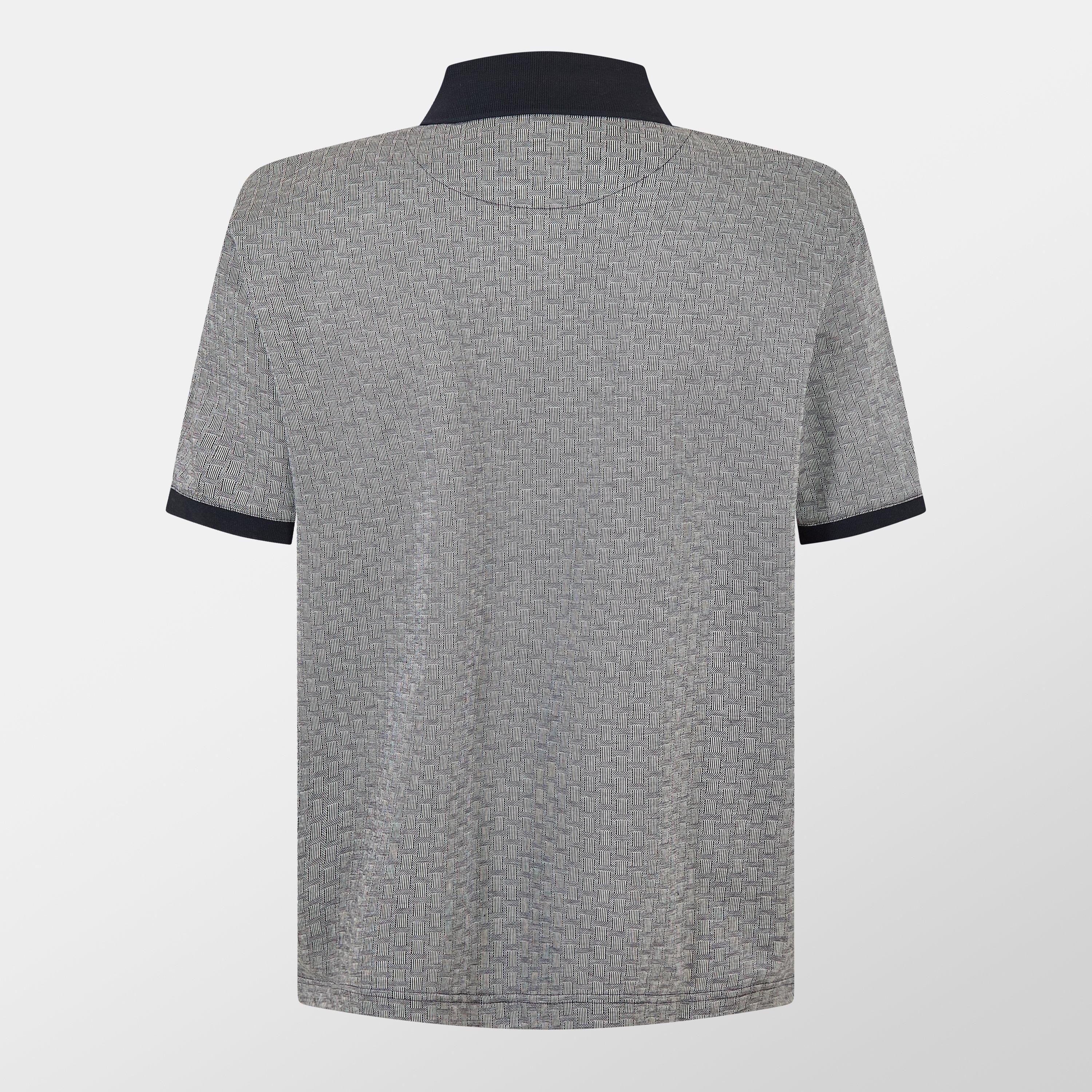 Navy - Ted Baker - Men's Auguso Jacquard Short-Sleeve Polo Shirt - 2