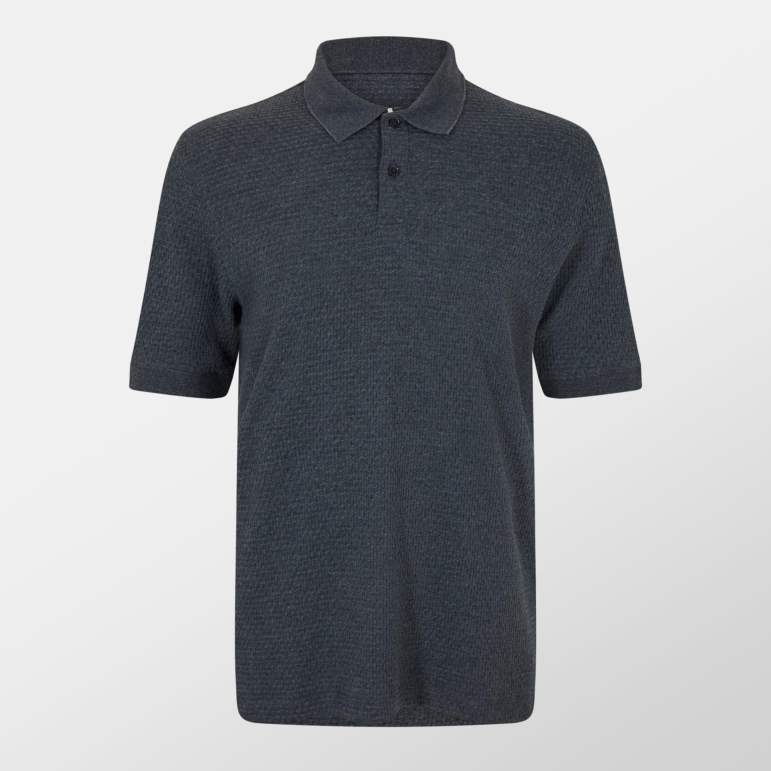 Navy - Ted Baker - Men's Redman Text Short-Sleeve Polo Shirt - 1