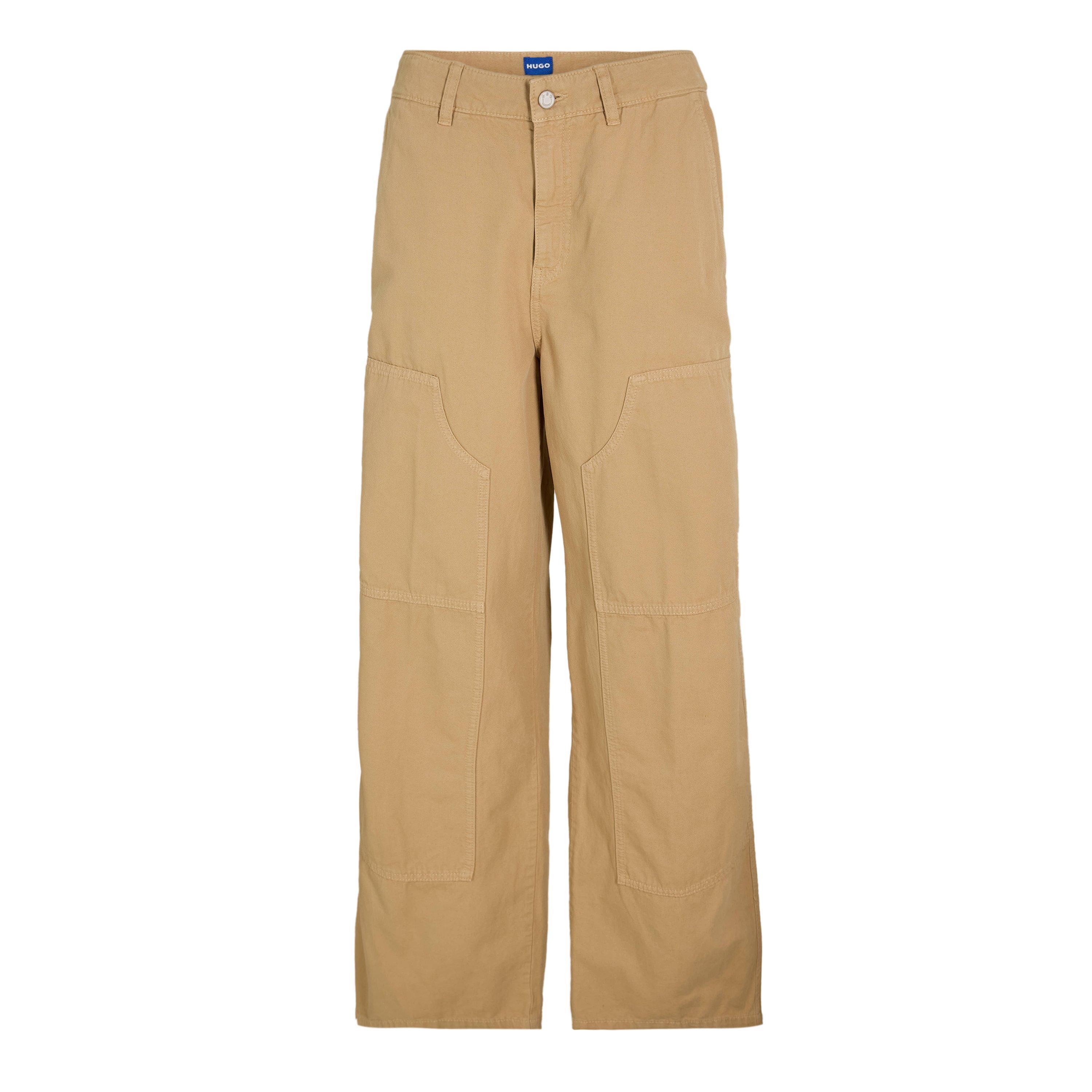 Hugo Women's Hacarpe Straight Leg Trouser - Open Beige - Size 8 (S)