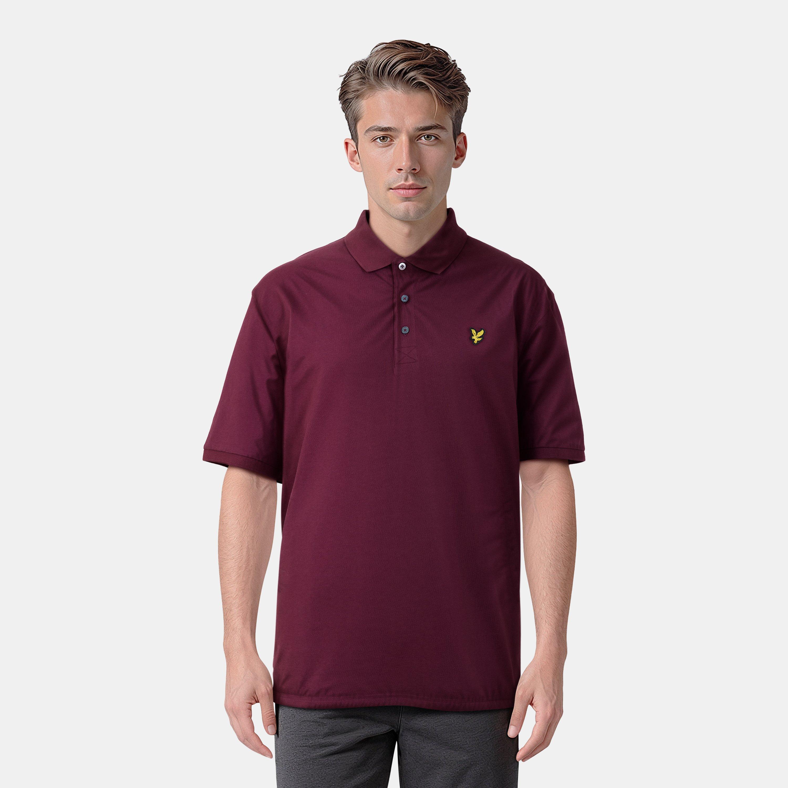 Burgundy Z562 - Lyle and Scott - Men's Short-Sleeve Polo Shirt - 3