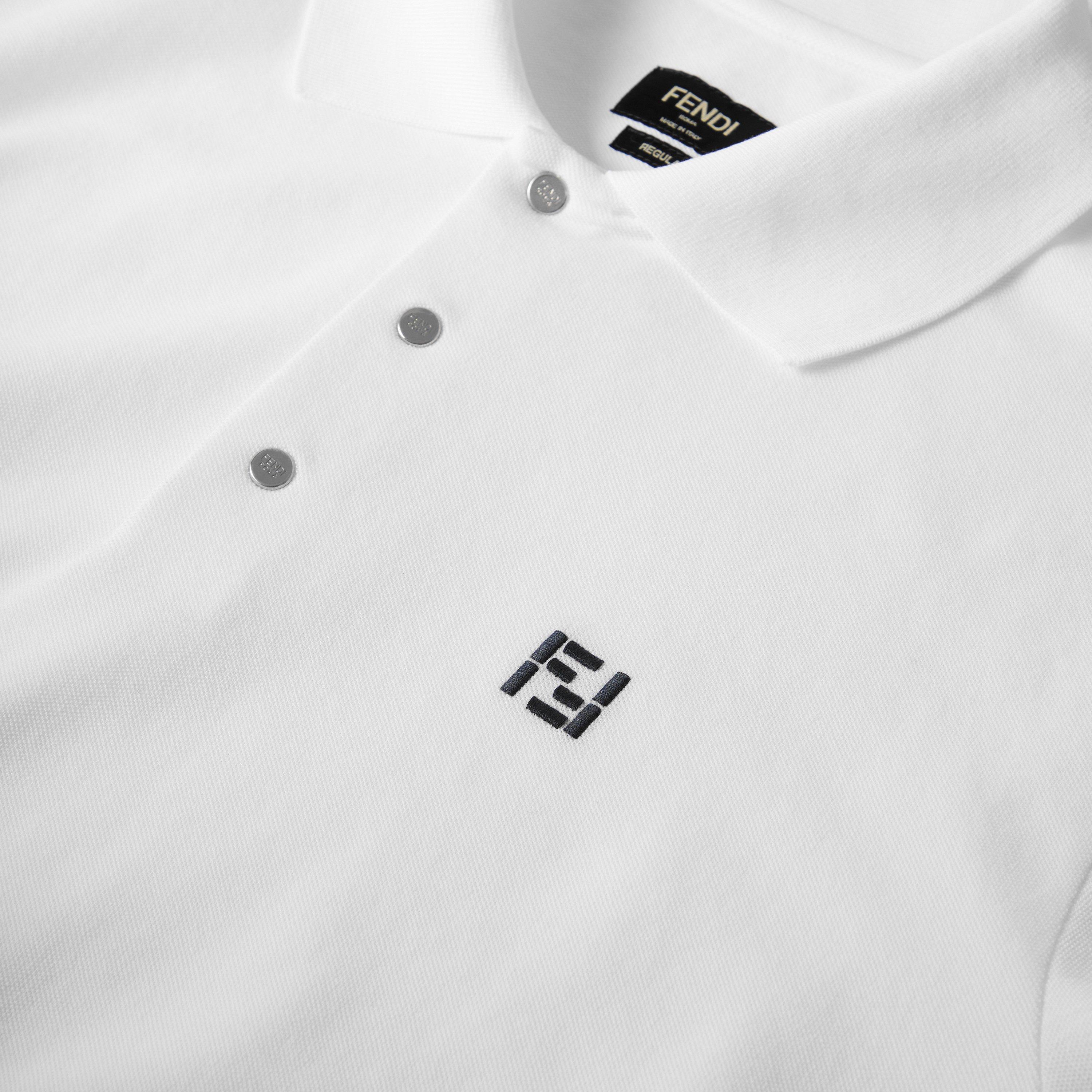 White/Blue - Fendi - Men's Short Sleeve Polo Shirt - 5