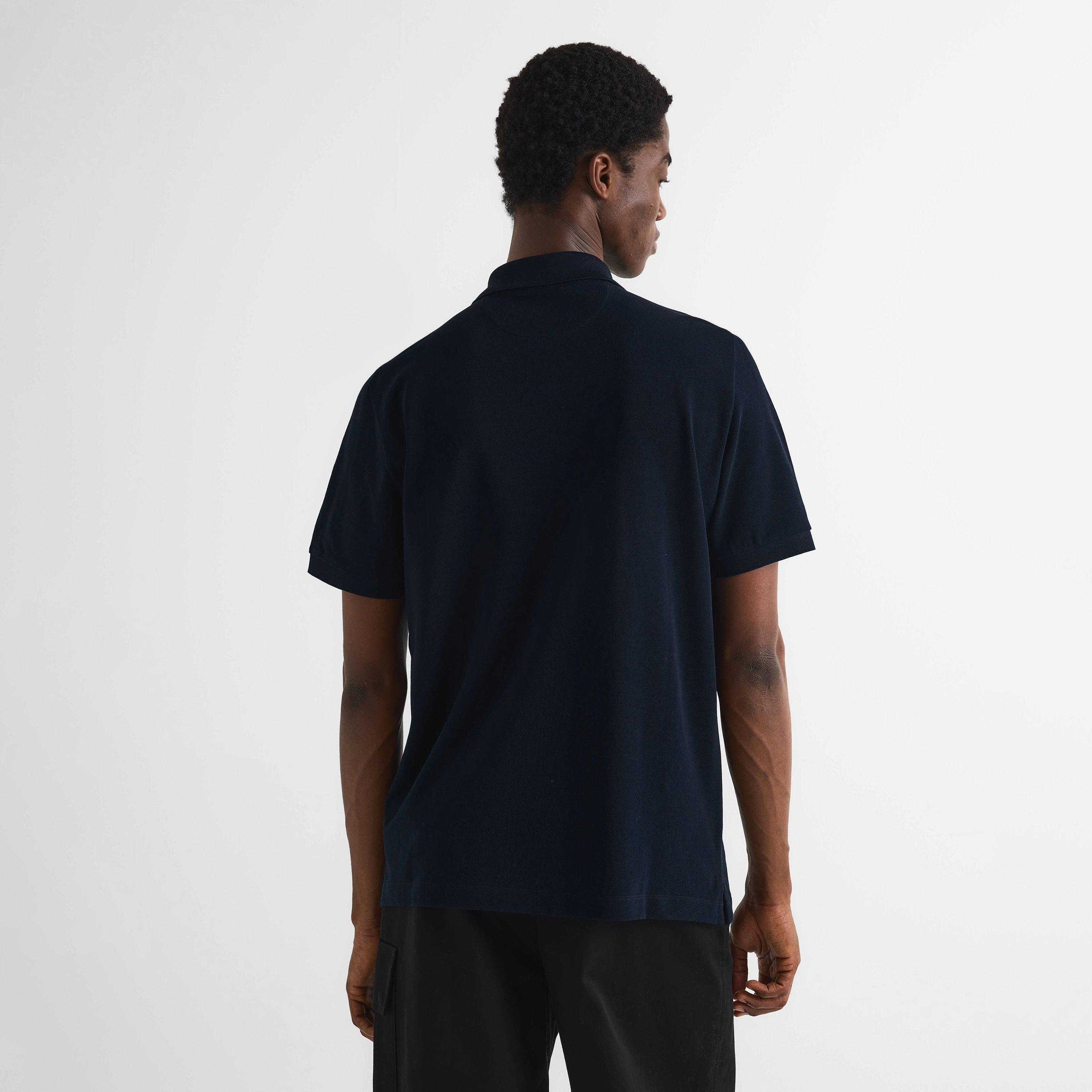 Navy/Red - Fendi - Men's Short Sleeve Polo Shirt - 4