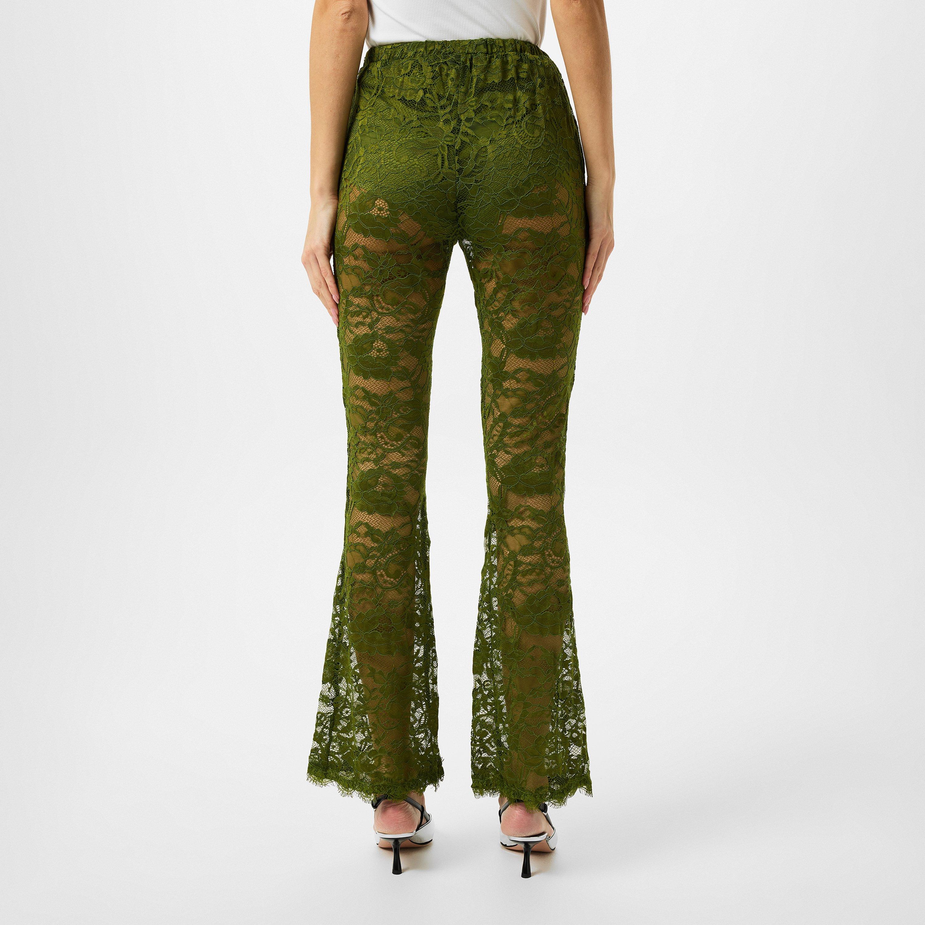 Green - Never Fully Dressed - Olive Lace Diva Trousers - 3