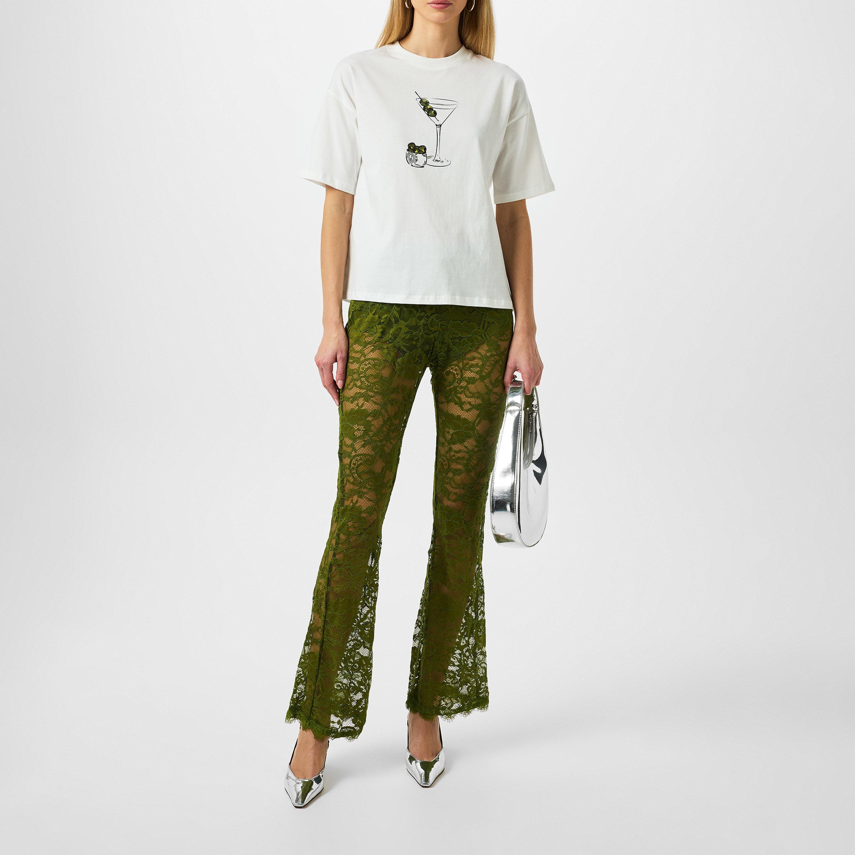 Green - Never Fully Dressed - Olive Lace Diva Trousers - 4