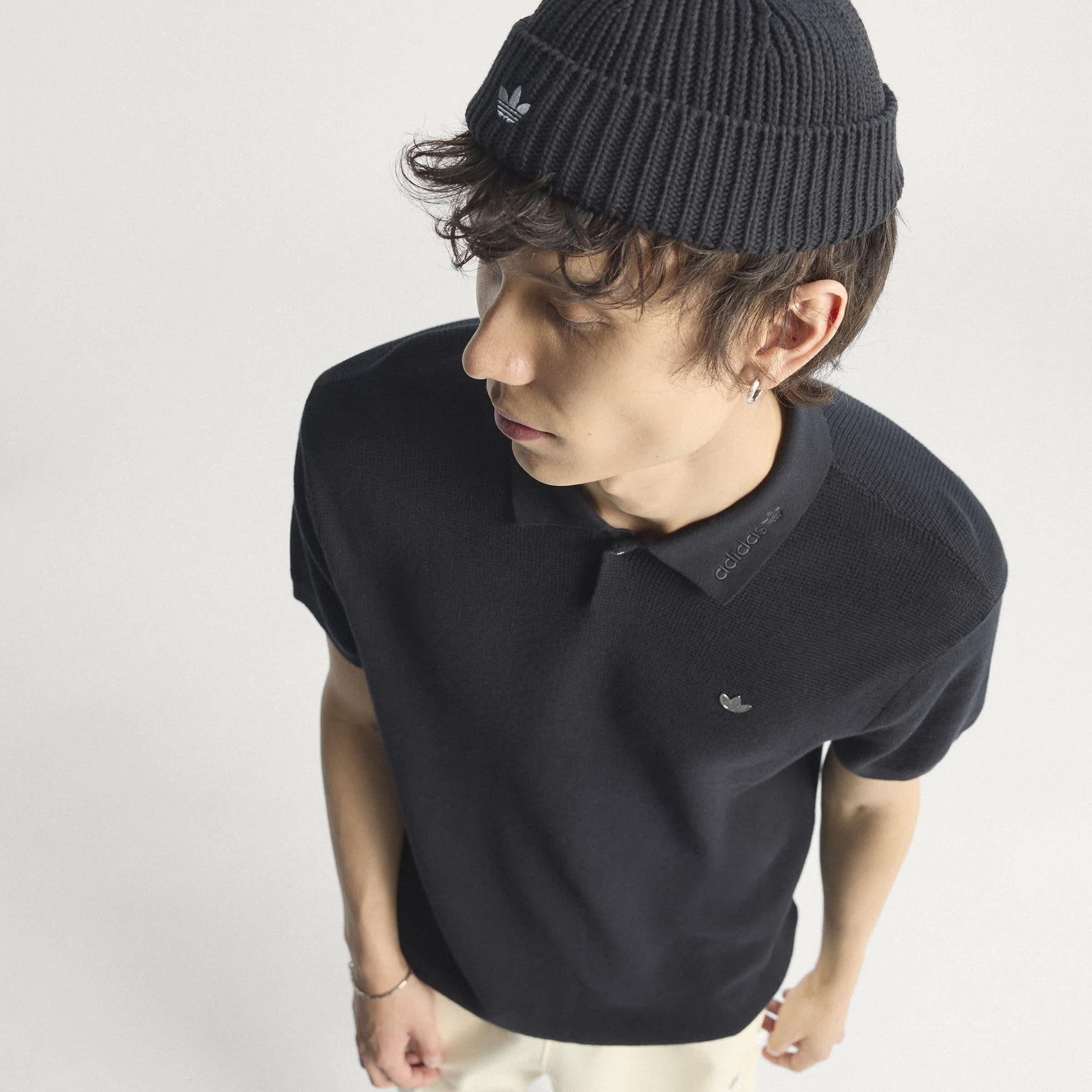 black - adidas Originals - Adidas Premium Polo Sn64 - 13