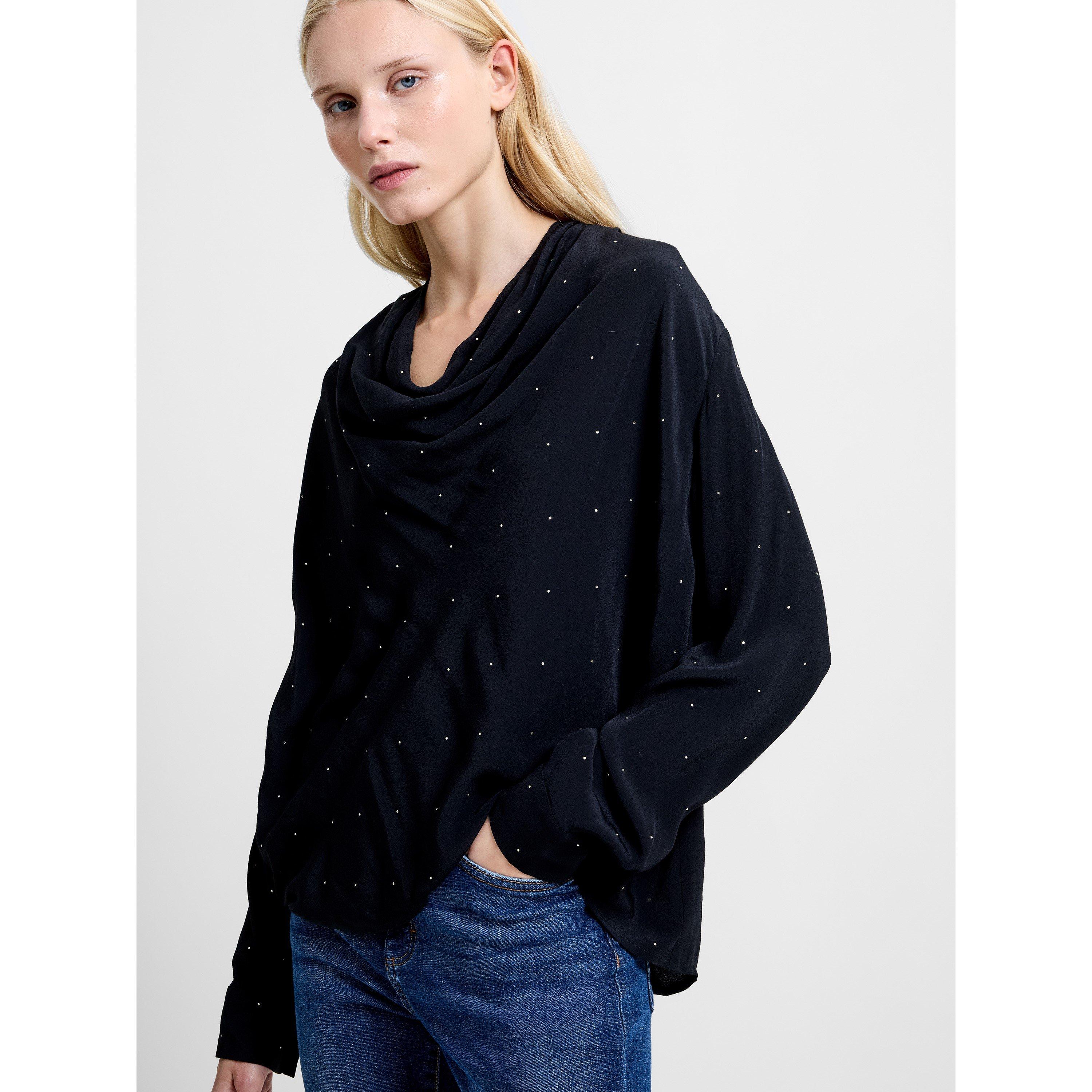 Black - French Connection - Women's Long Sleeve Blouse - 1