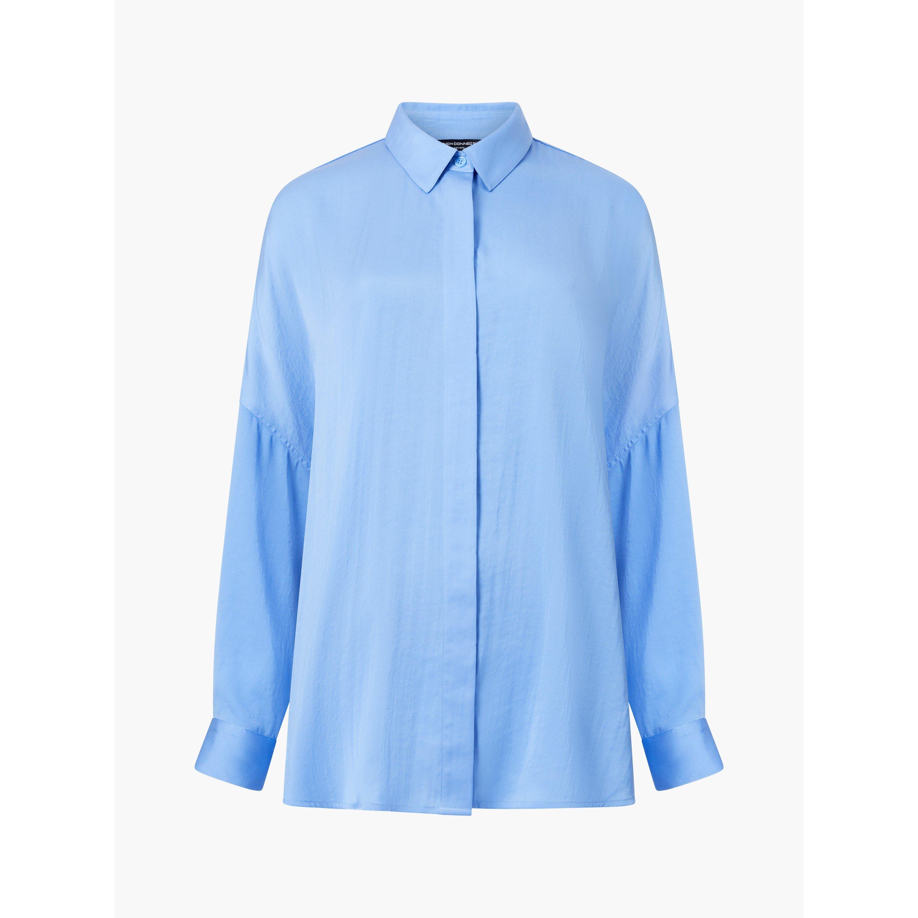 French Connection Women's Damasco Long Sleeve Blouse - Cornflower Blue - 8 (XS)