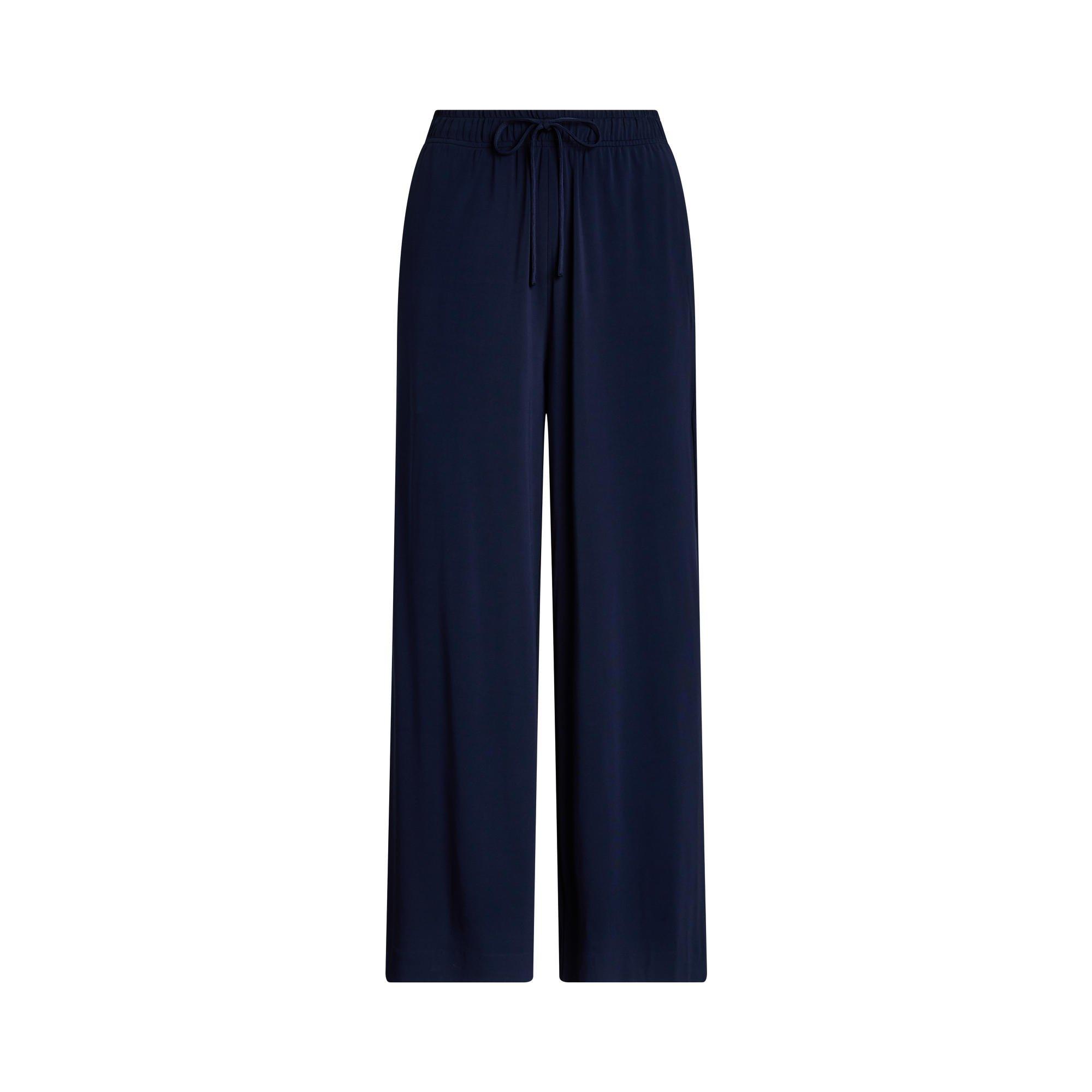 Ink - Polo Ralph Lauren - Stretch Jersey Wide Leg Trousers - 5