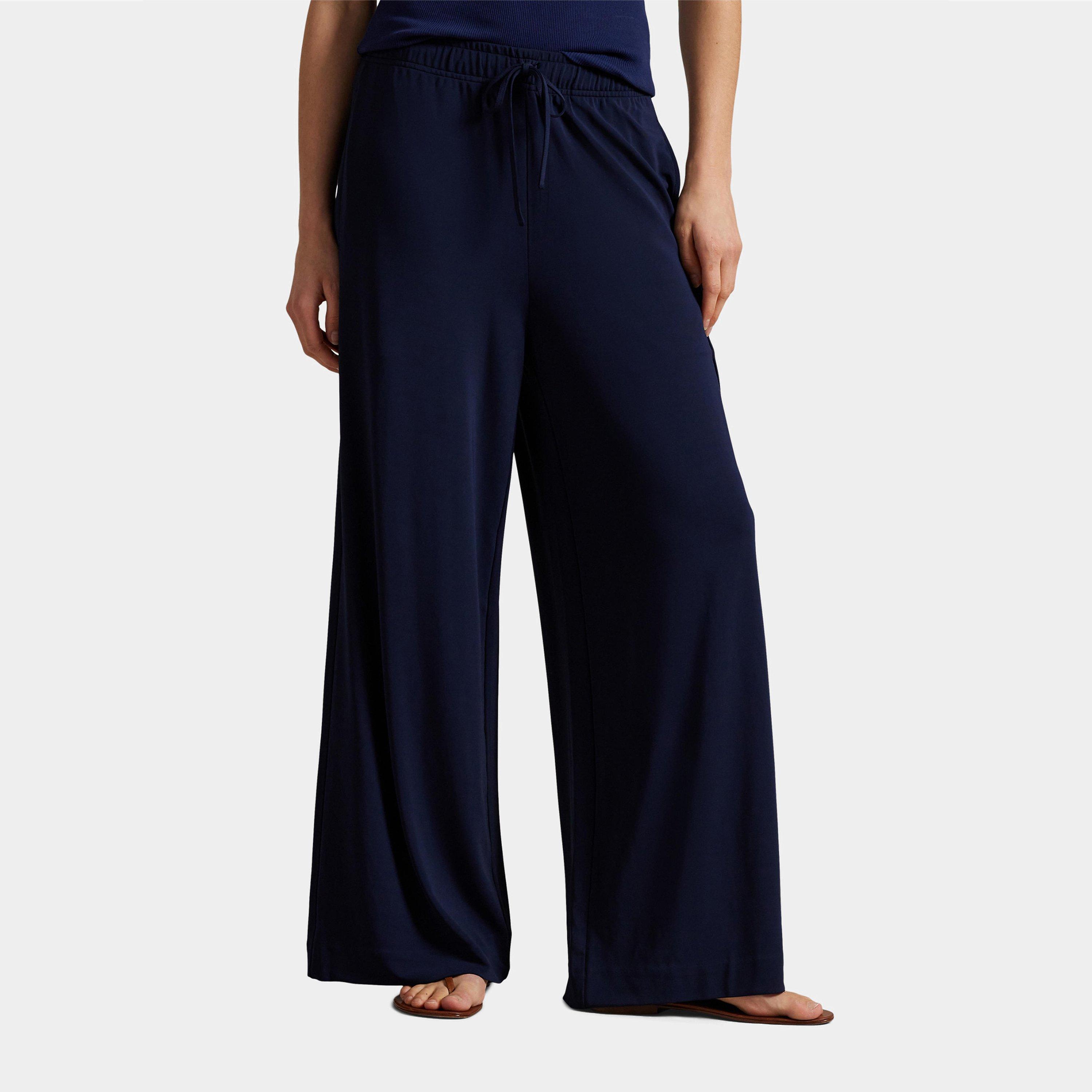 Ink - Polo Ralph Lauren - Stretch Jersey Wide Leg Trousers - 2