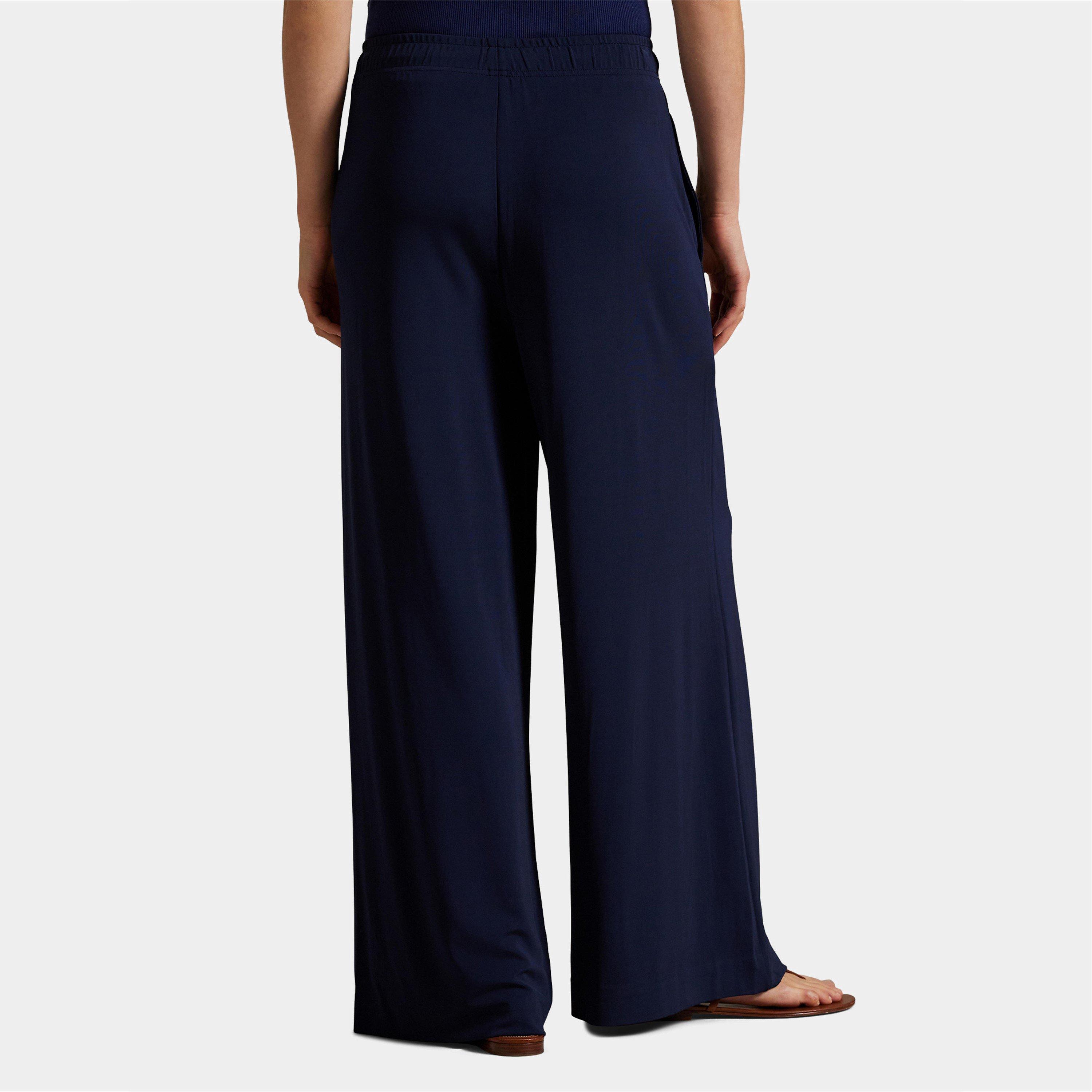 Ink - Polo Ralph Lauren - Stretch Jersey Wide Leg Trousers - 3