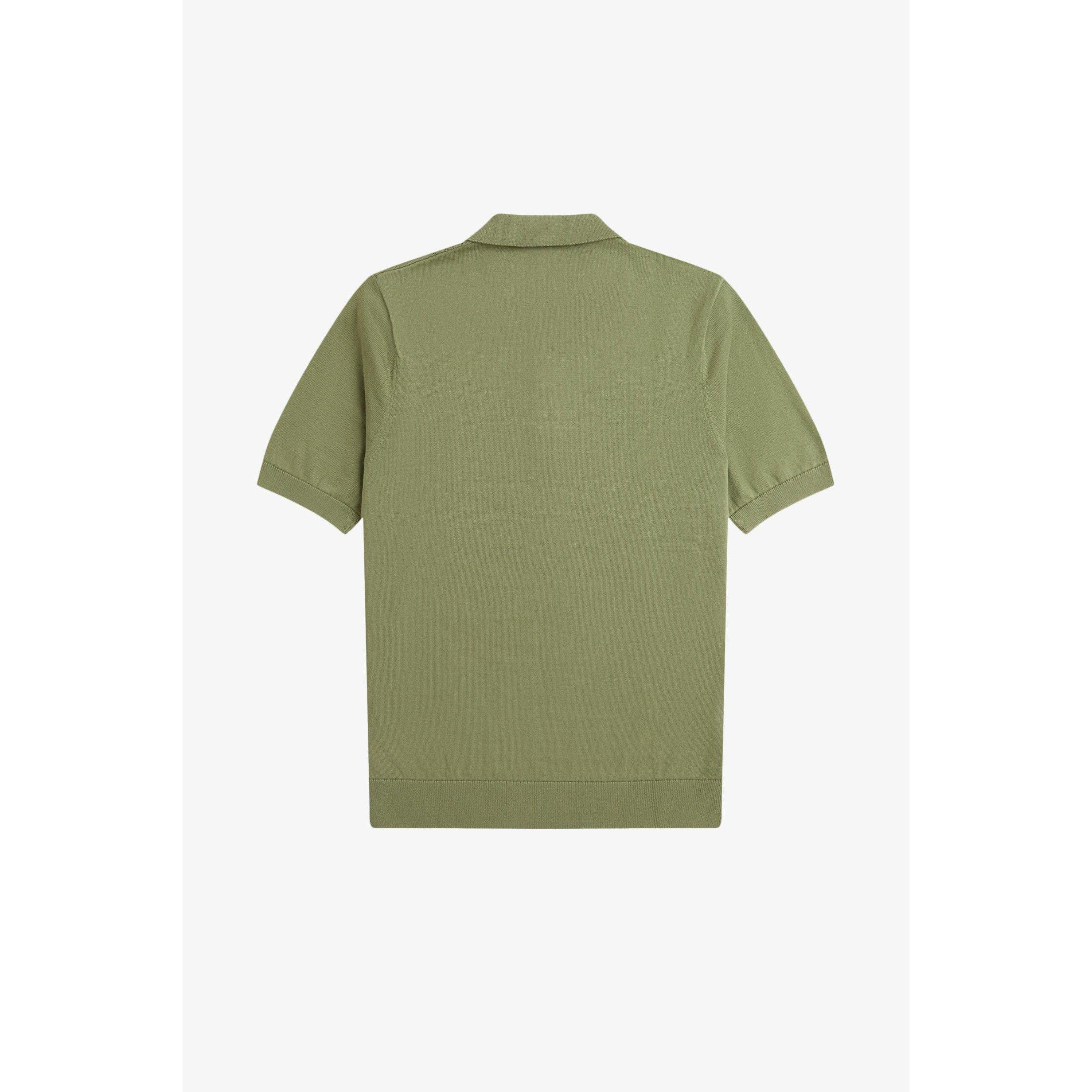 Olive Mint X88 - Fred Perry - Men's Pointelle Short-Sleeve Polo Shirt - 4