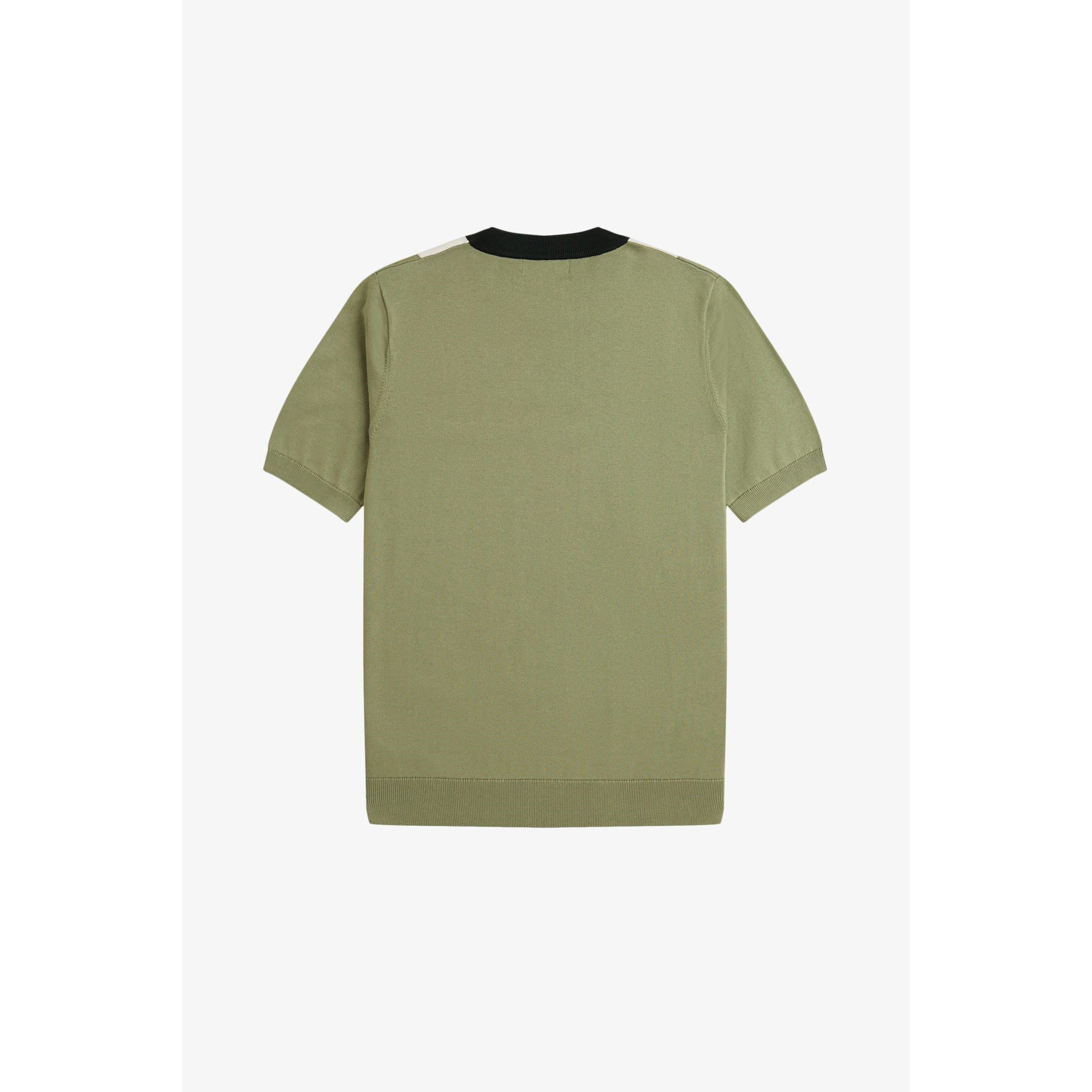 Olive Mint X88 - Fred Perry - Men's Stripe Knit Short-Sleeve Polo Shirt - 4