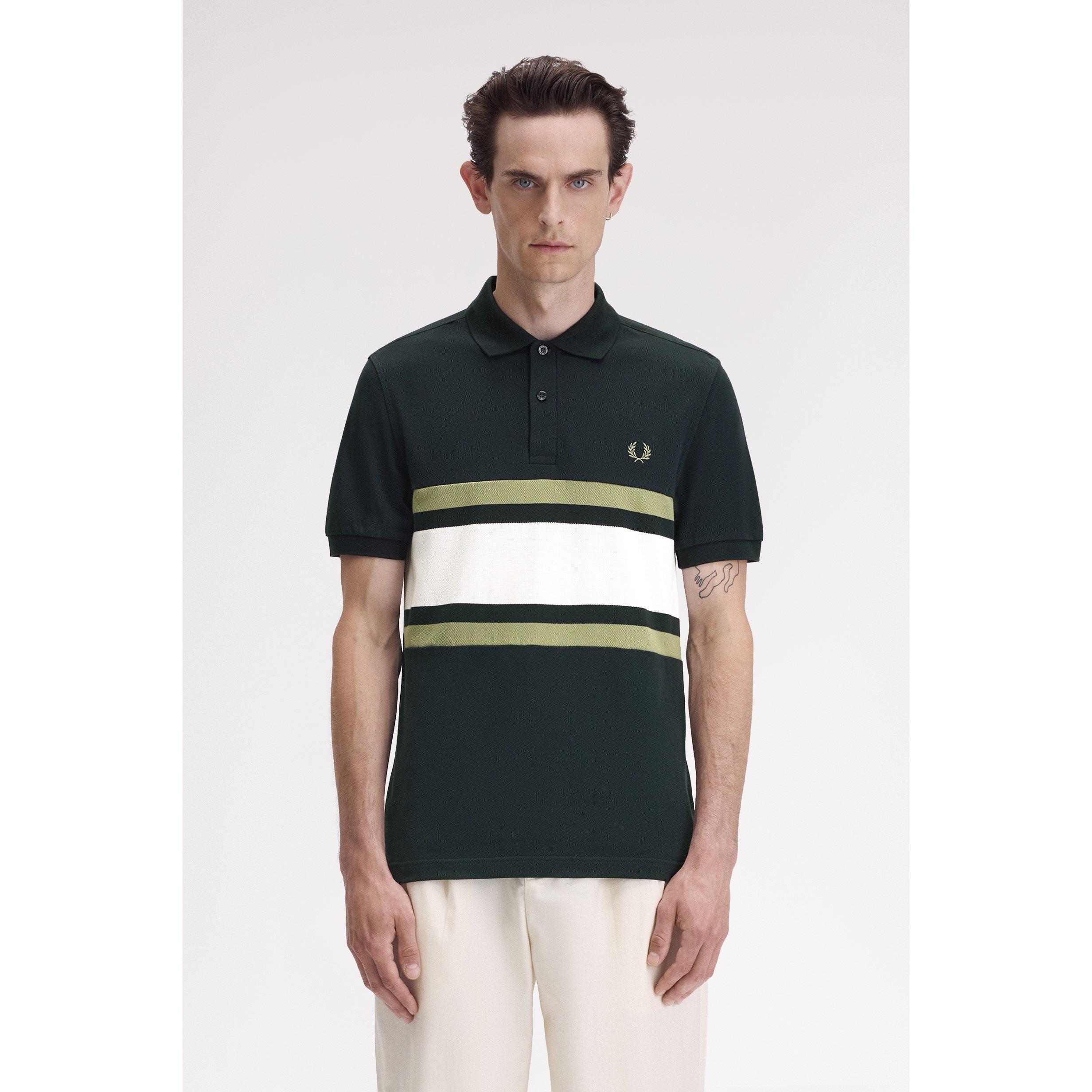 Night Green Q20 - Fred Perry - Men's Panel Short-Sleeve Polo Shirt - 2