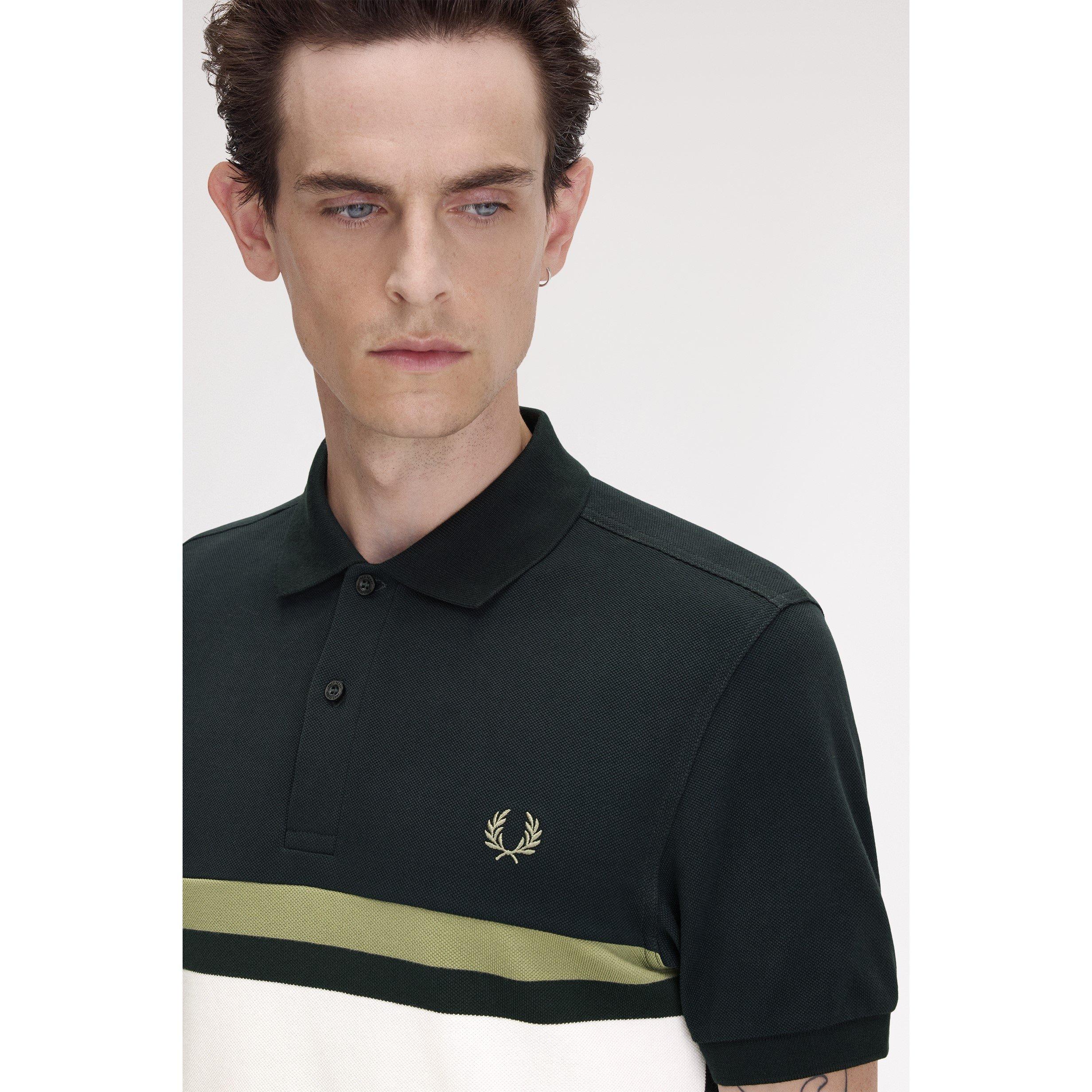 Night Green Q20 - Fred Perry - Men's Panel Short-Sleeve Polo Shirt - 3