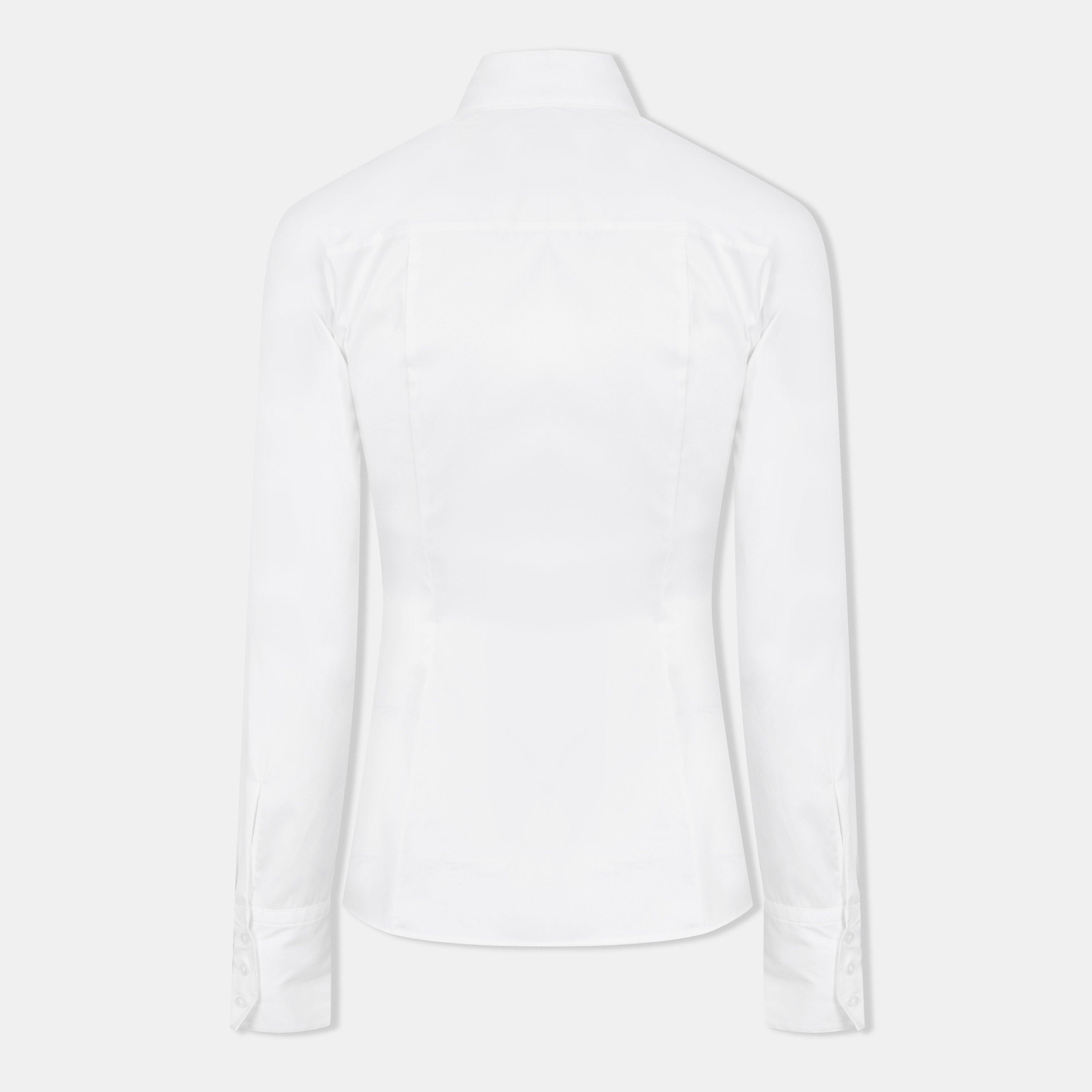 White - Hugo - Women's Long-Sleeve Fitted Blouse - 2