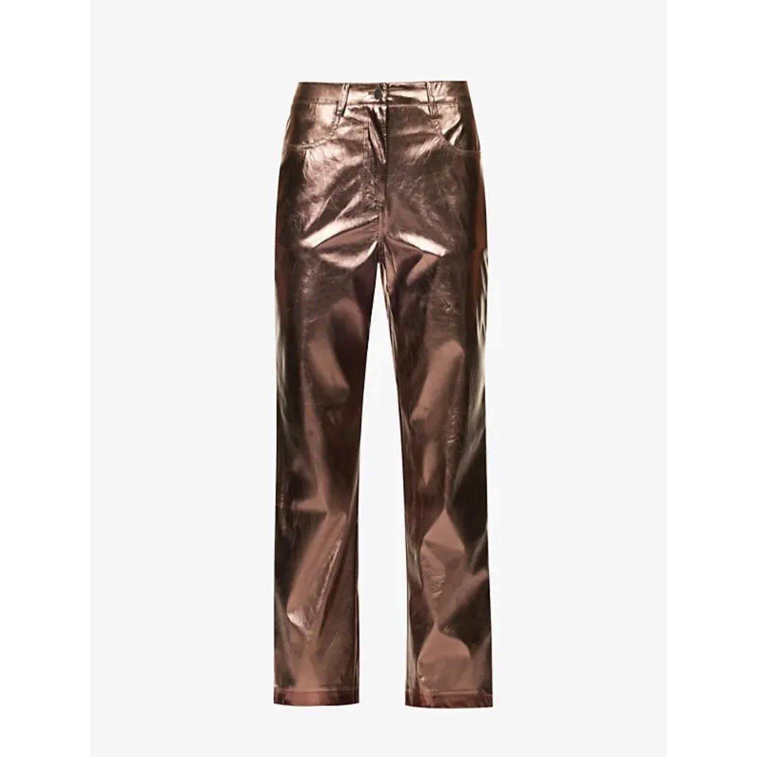 Amylynn Women's Lupe Mch Straight Leg Trousers - Brown - XS (6)