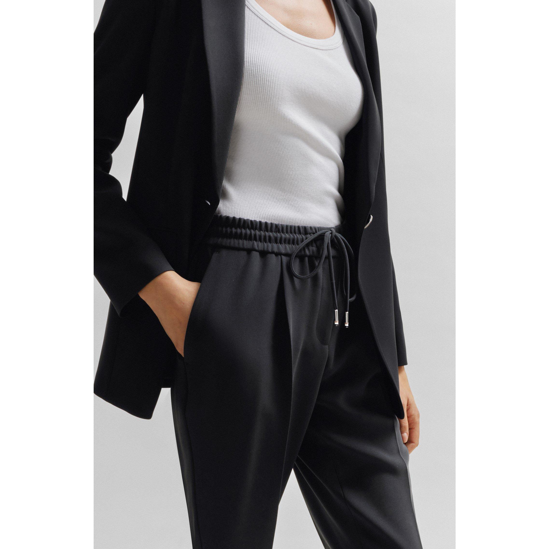 Black - Boss - Women's Tariyana9 Straight Trousers - 3