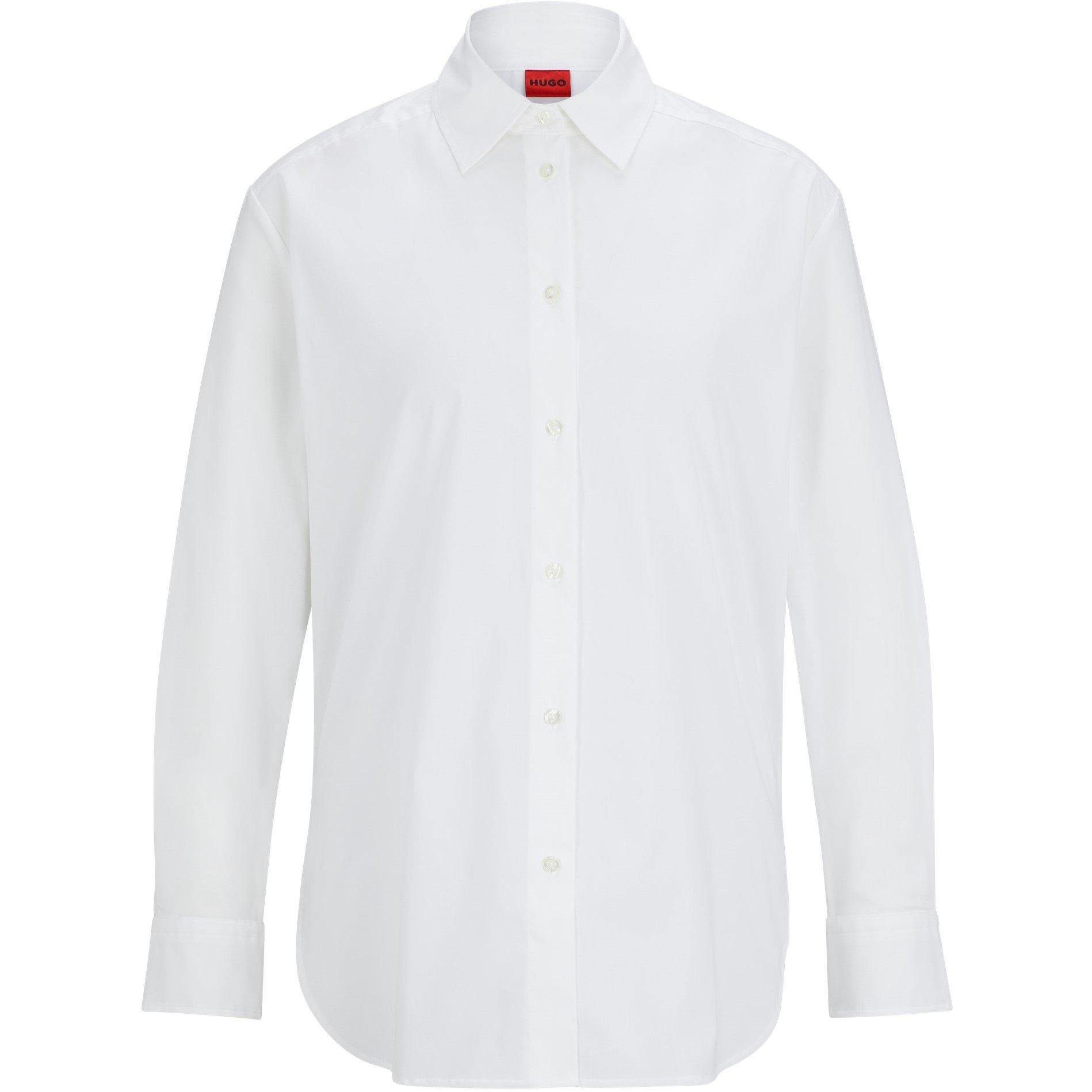Hugo Women's Boyfriend Long-Sleeve Blouse - White - 4 (XXS)