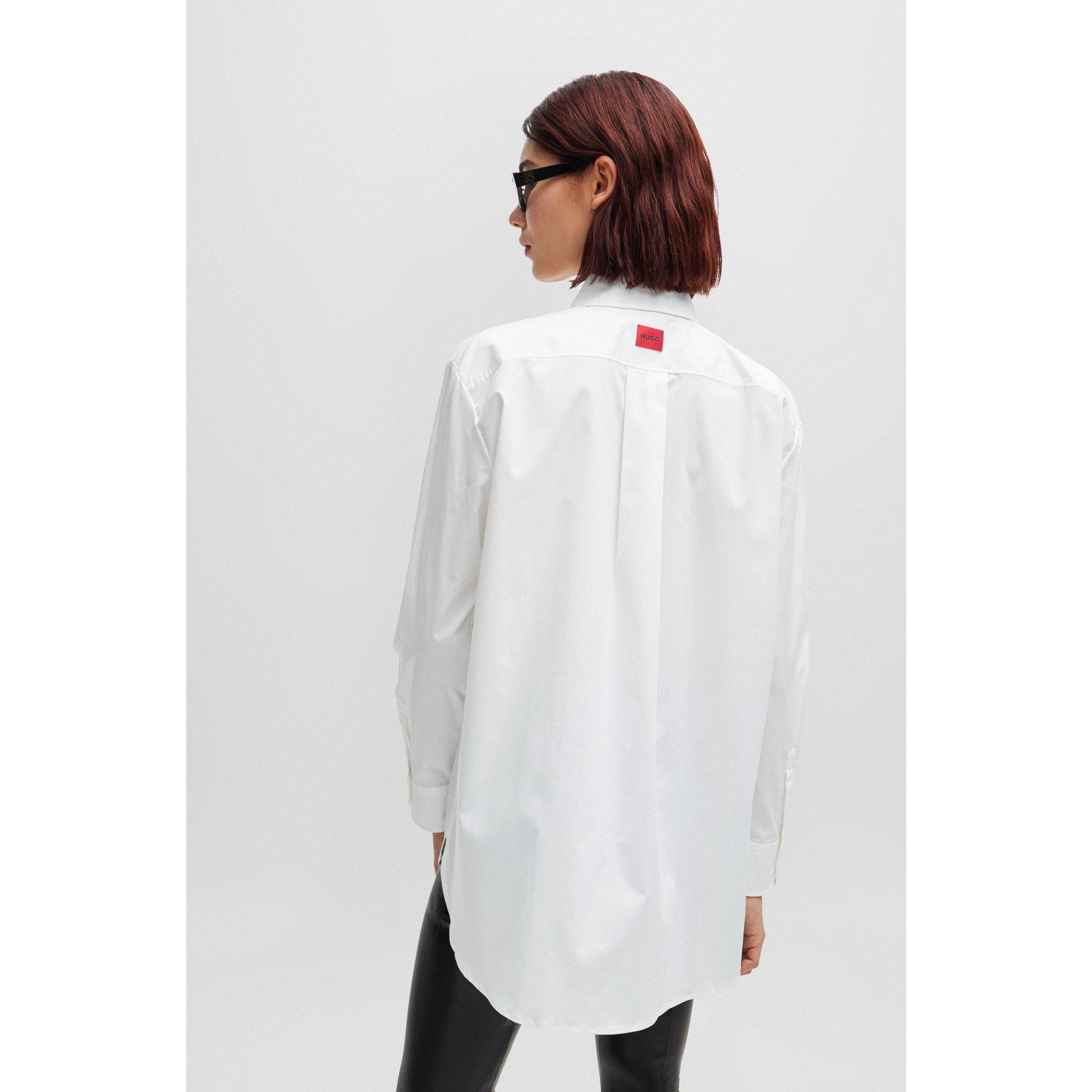 White - Hugo - Women's Boyfriend Long-Sleeve Blouse - 4