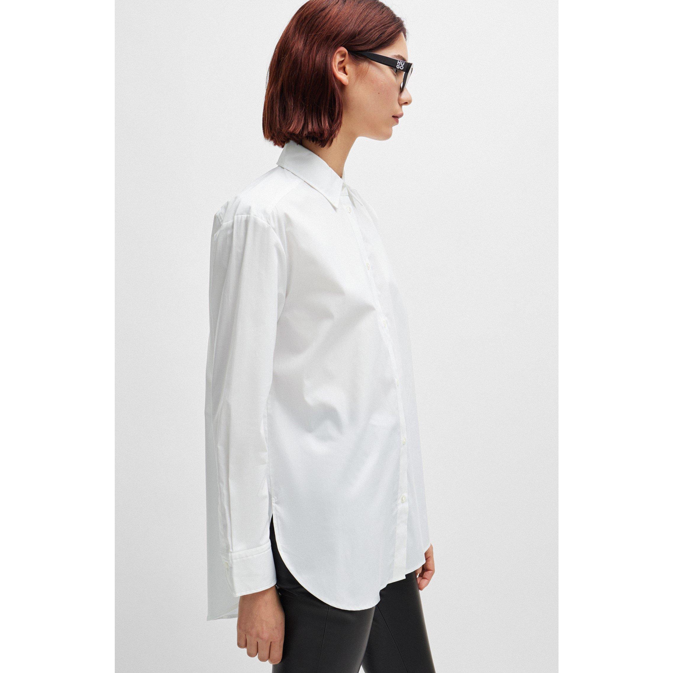 White - Hugo - Women's Boyfriend Long-Sleeve Blouse - 5