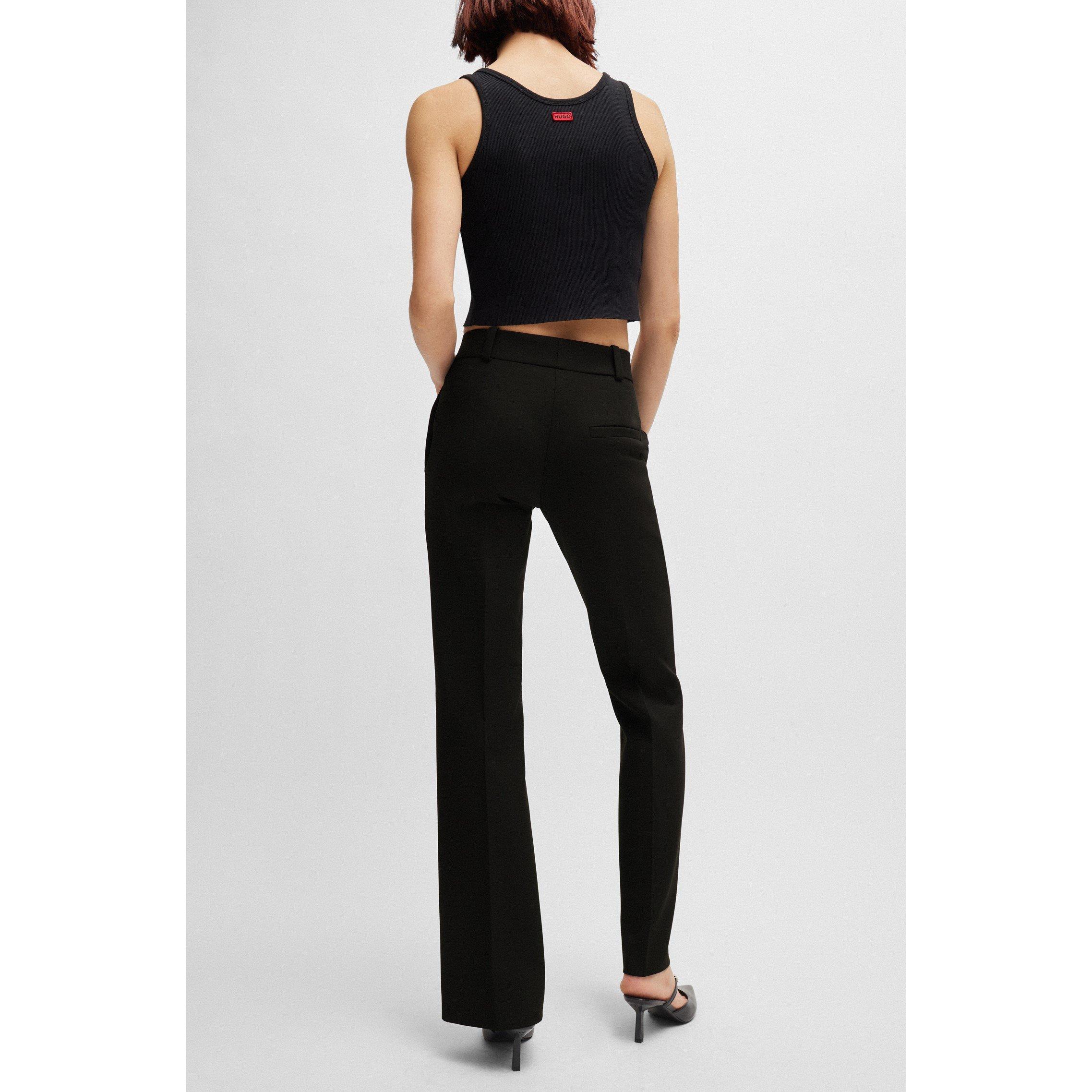 Black - Hugo - Women's Hovani Straight Leg Trouser - 3