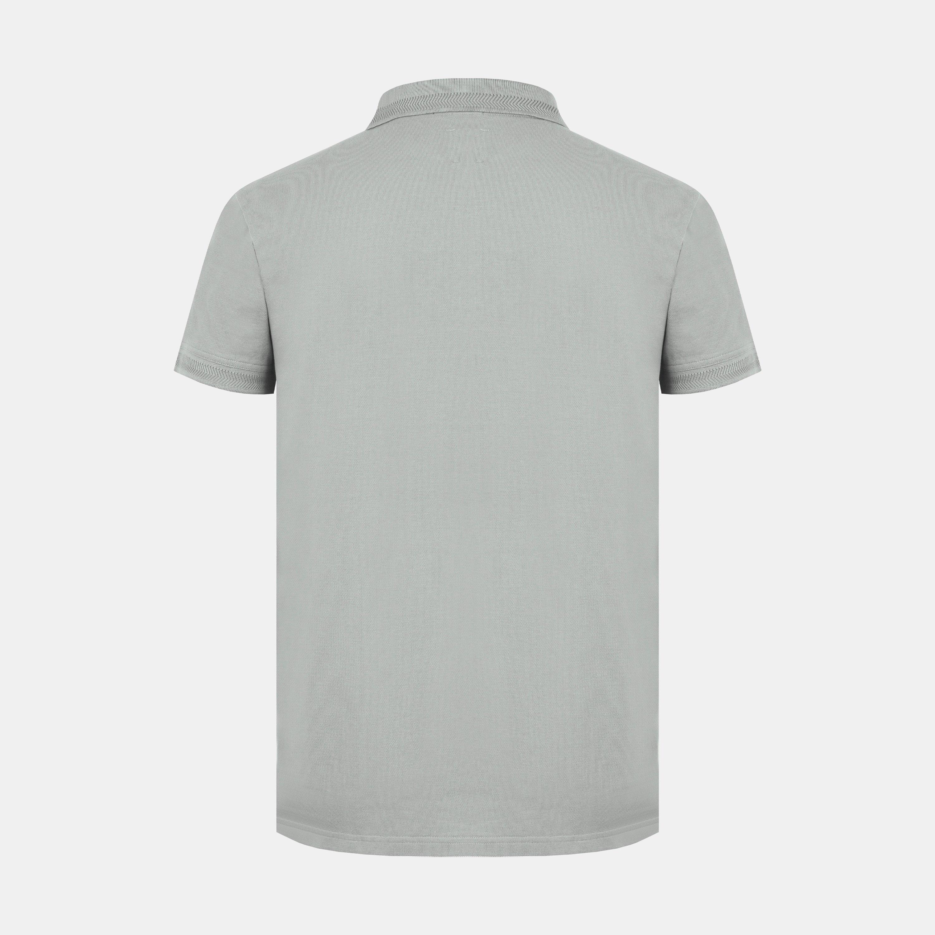 Cinzento - Jack Wills - Men's Fine Pique Cotton Short Sleeve Polo Shirt - 3