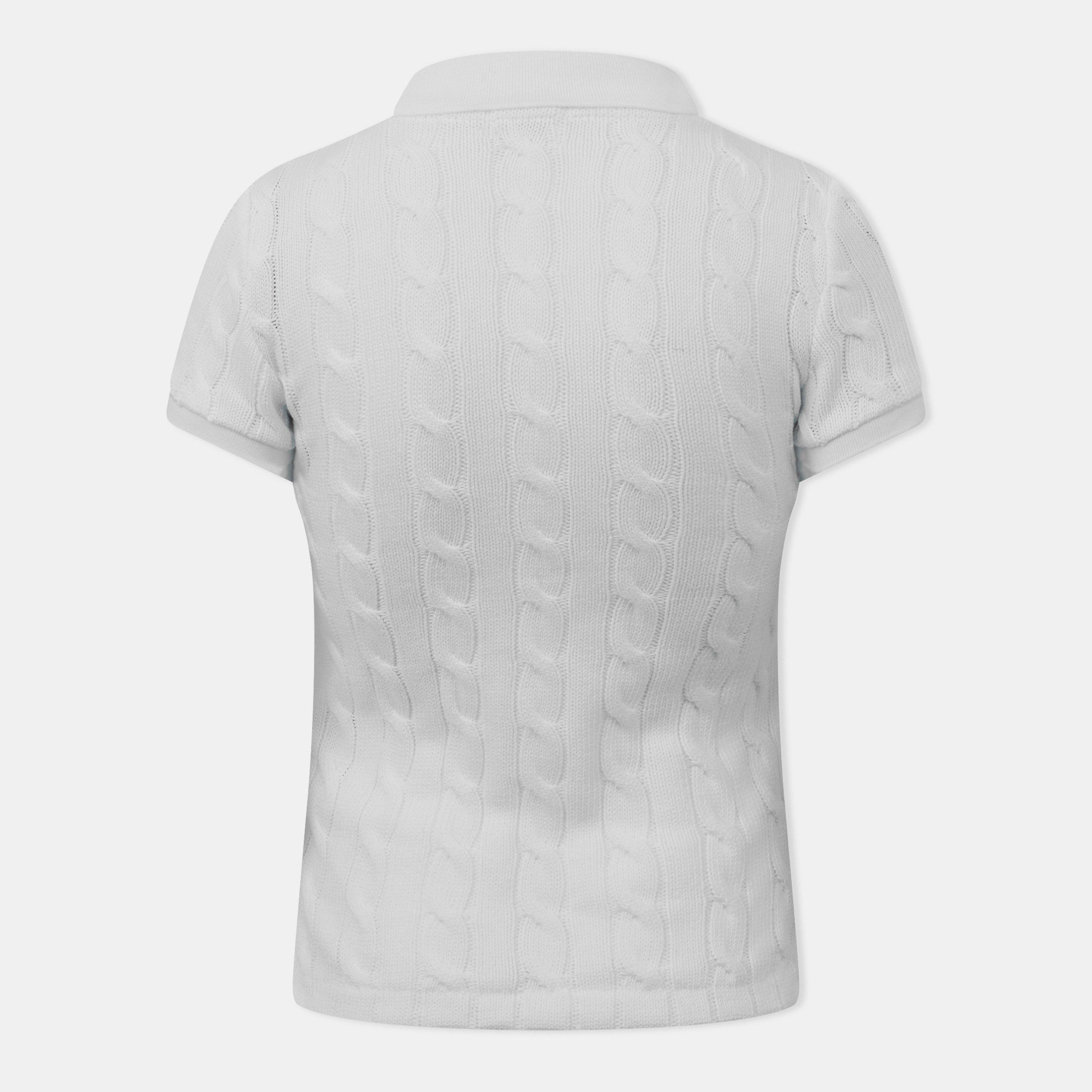 WHITE - Polo Ralph Lauren - Short Sleeved Cable Knit Jumper - 2