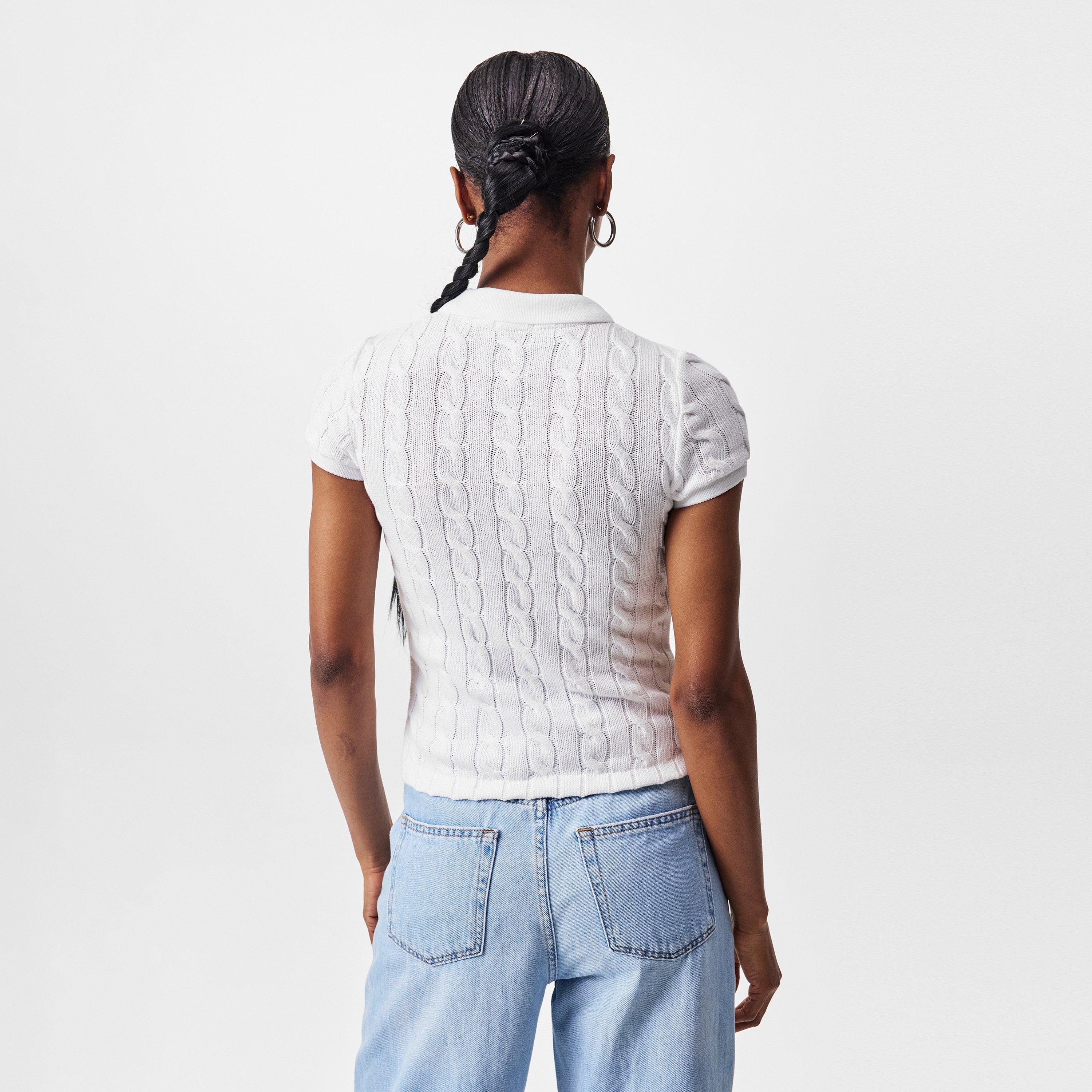 WHITE - Polo Ralph Lauren - Short Sleeved Cable Knit Jumper - 4