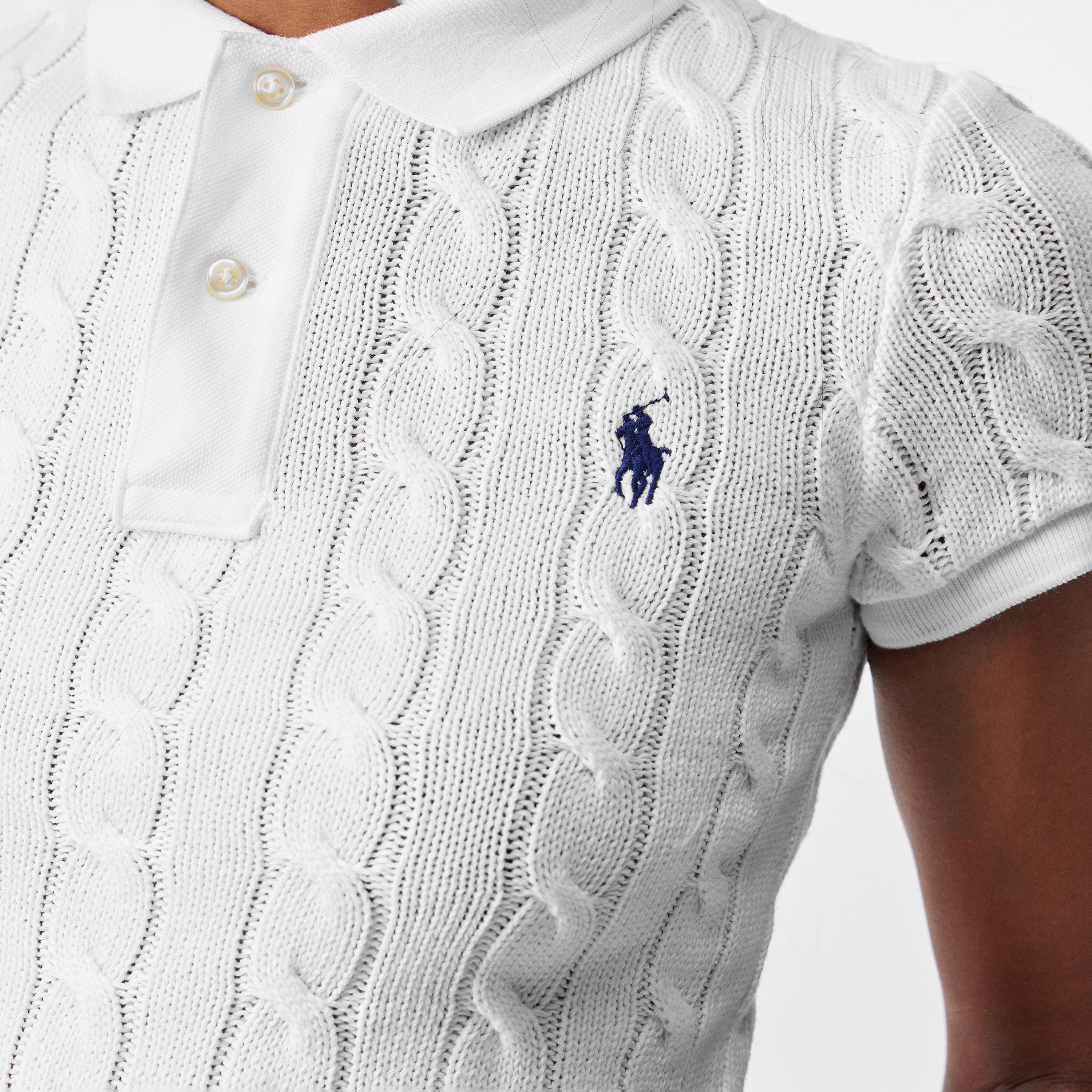 WHITE - Polo Ralph Lauren - Short Sleeved Cable Knit Jumper - 5