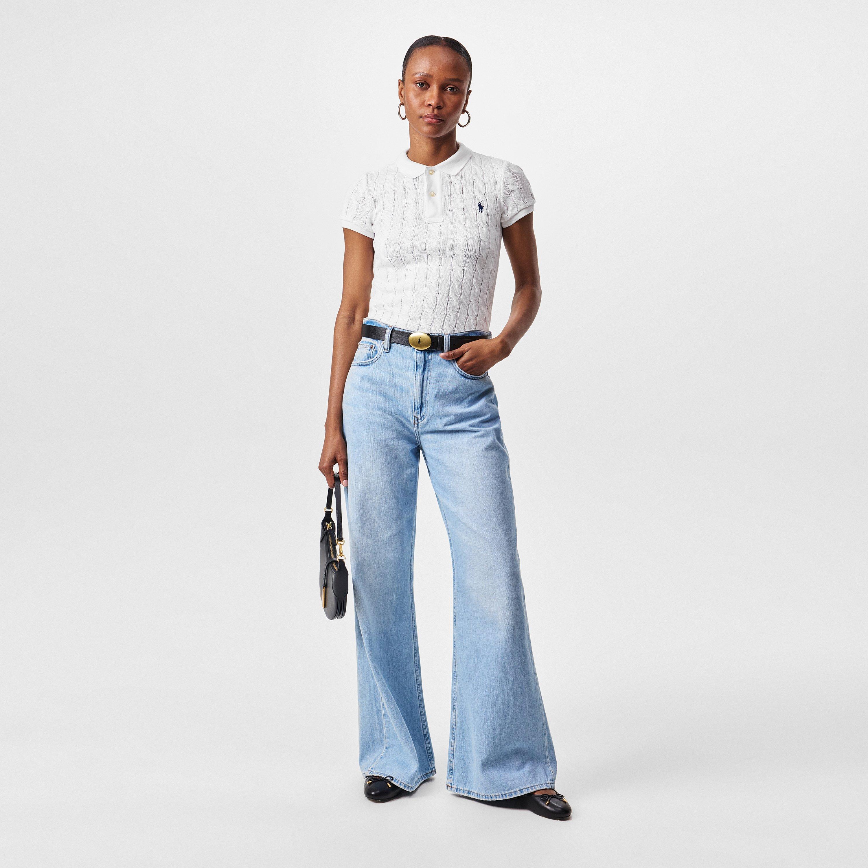 WHITE - Polo Ralph Lauren - Short Sleeved Cable Knit Jumper - 6