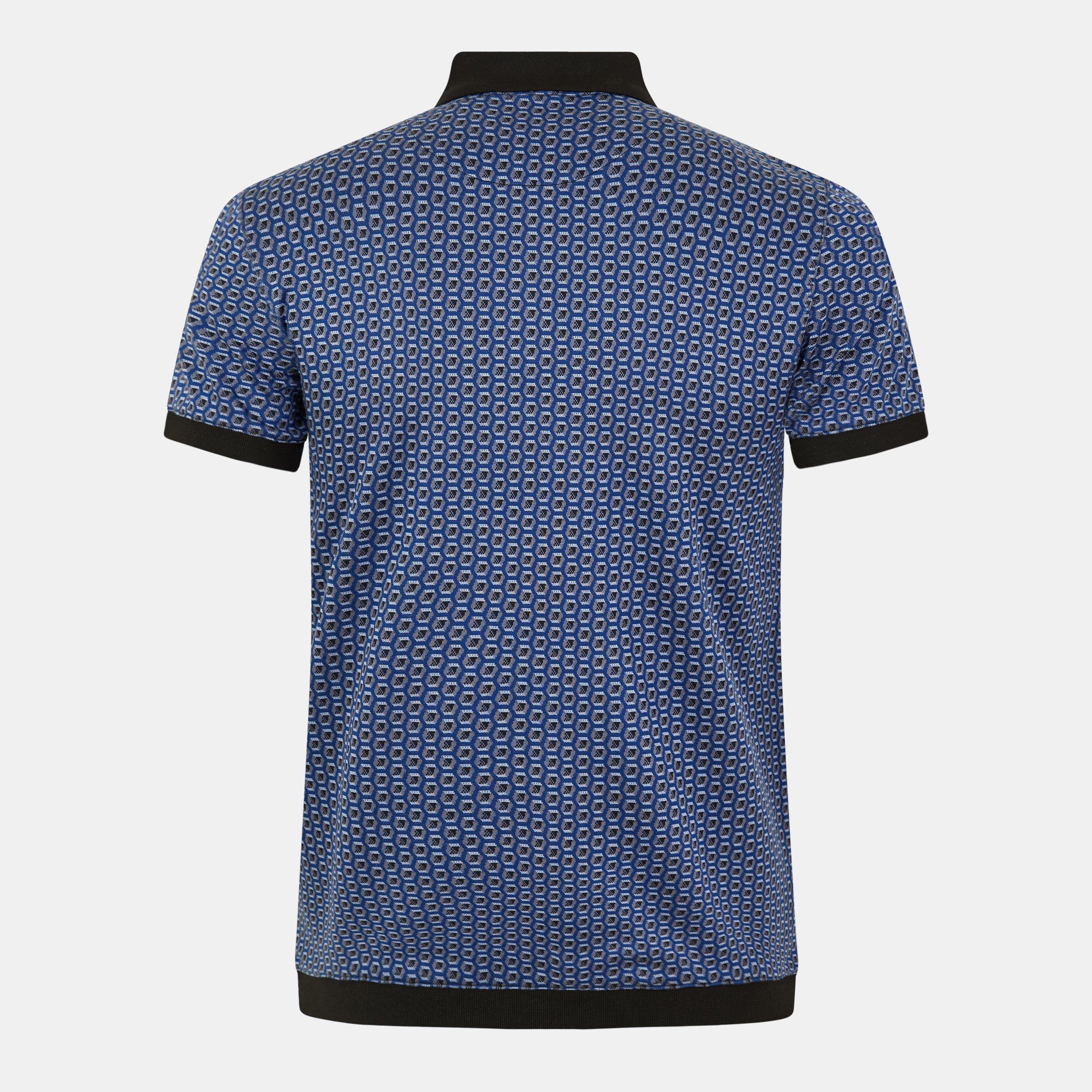 Dk-Blue - Ted Baker - Geo Short-Sleeve Polo Shirt - 2