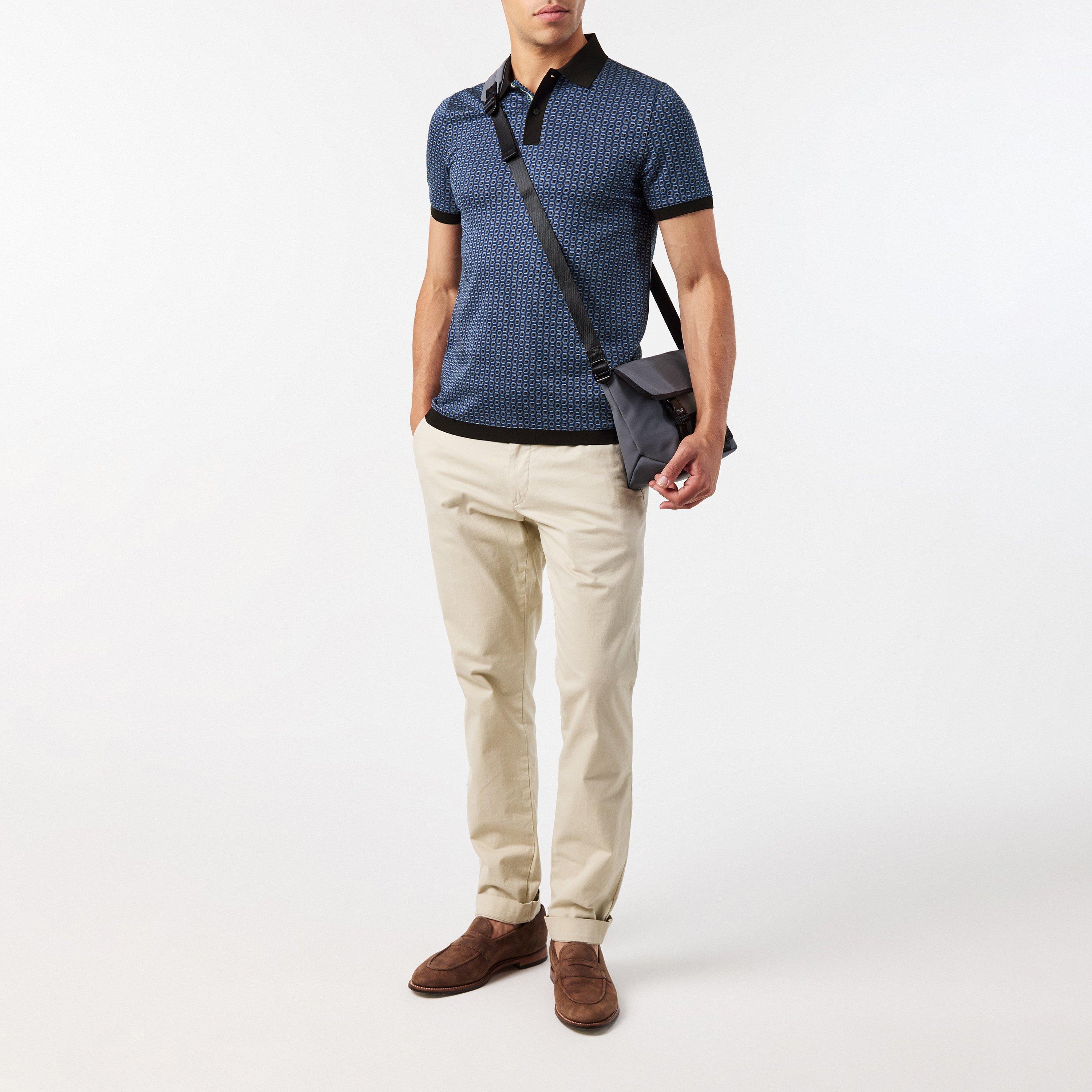 Dk-Blue - Ted Baker - Geo Short-Sleeve Polo Shirt - 6