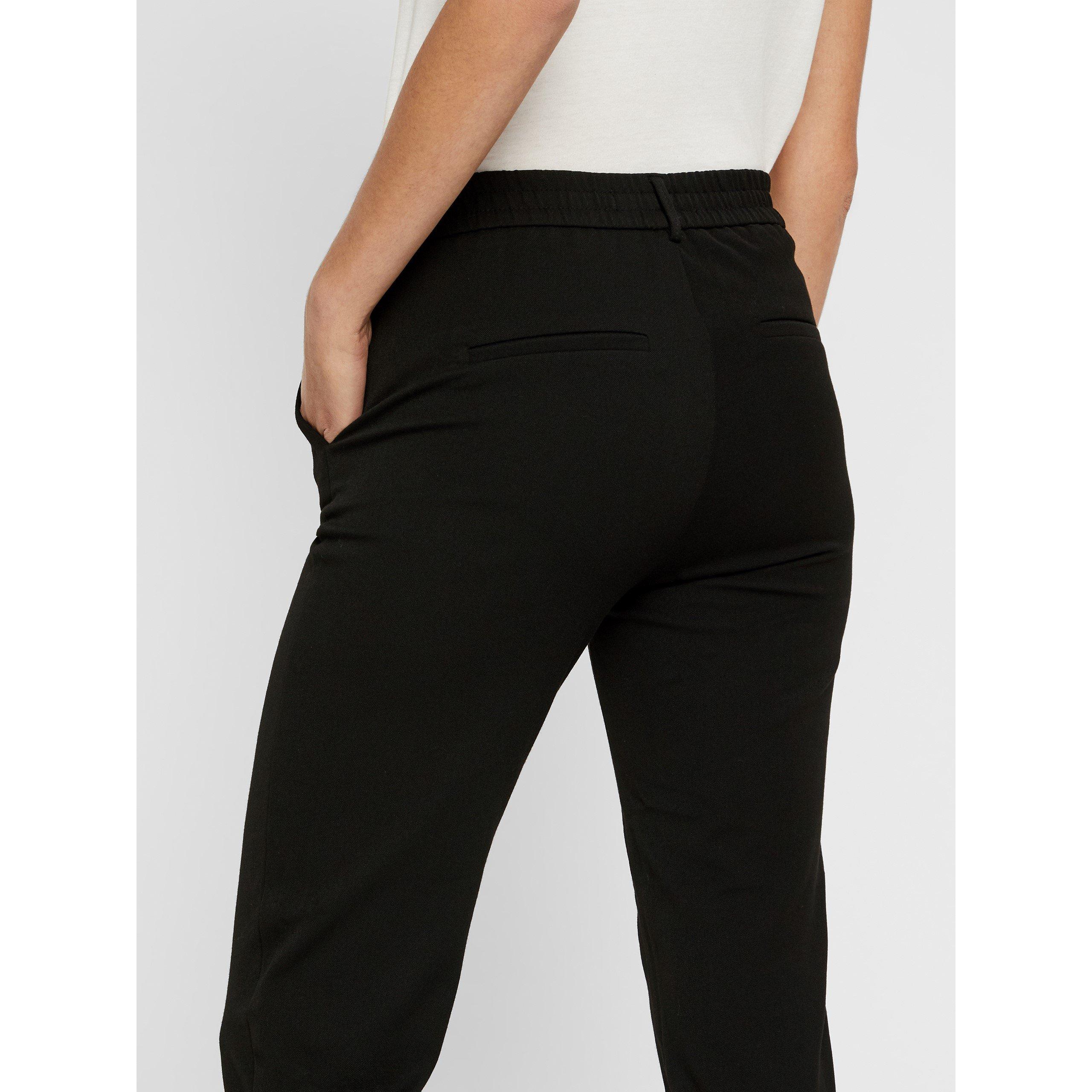 Sort - Vero Moda - Women's Woven Straight Leg Trousers - 4