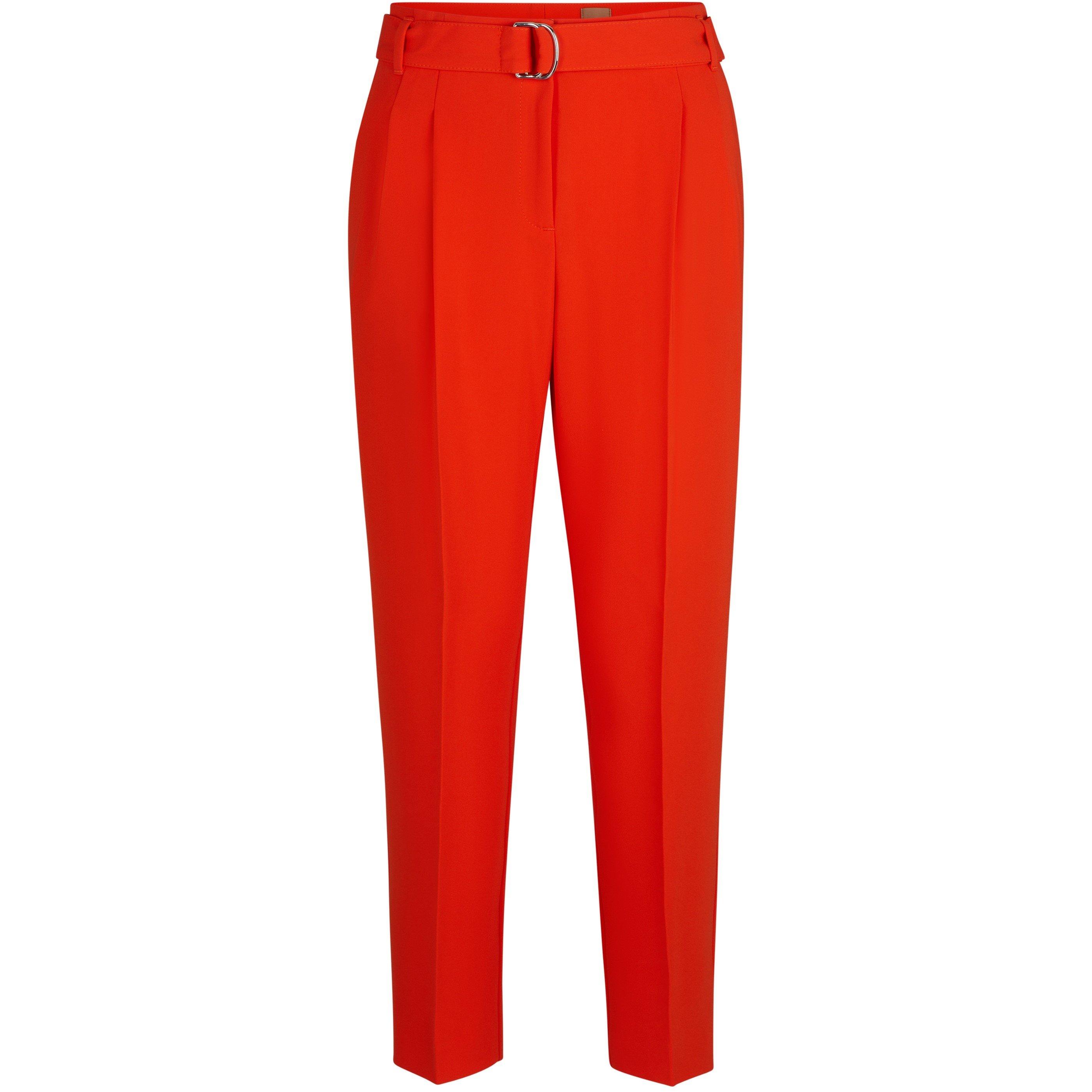 Boss Women's Tapiah Straight Trousers - Bright Orange - 8 (S)