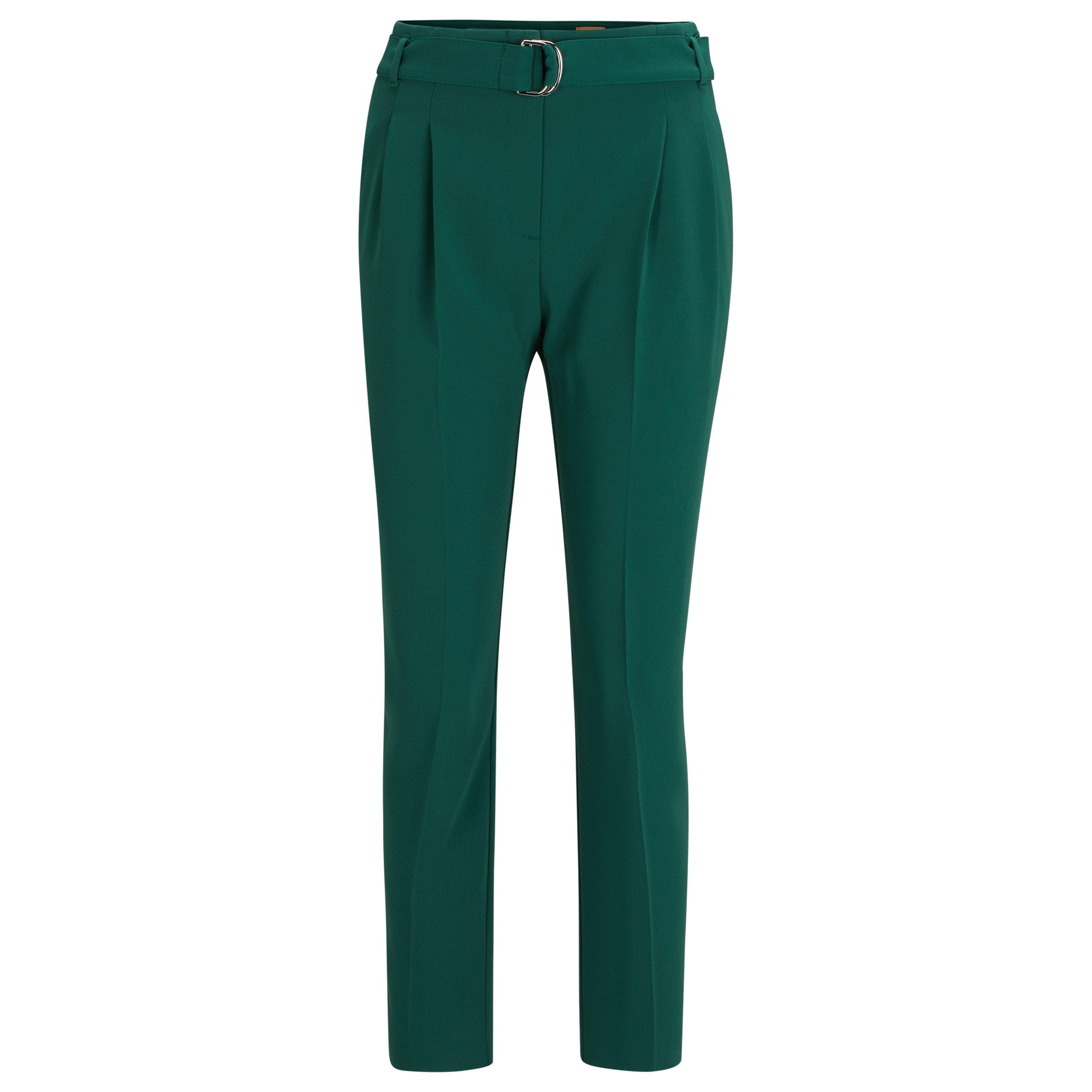 Boss Women's Tapiah Straight Trousers - Open Green - 8 (S)