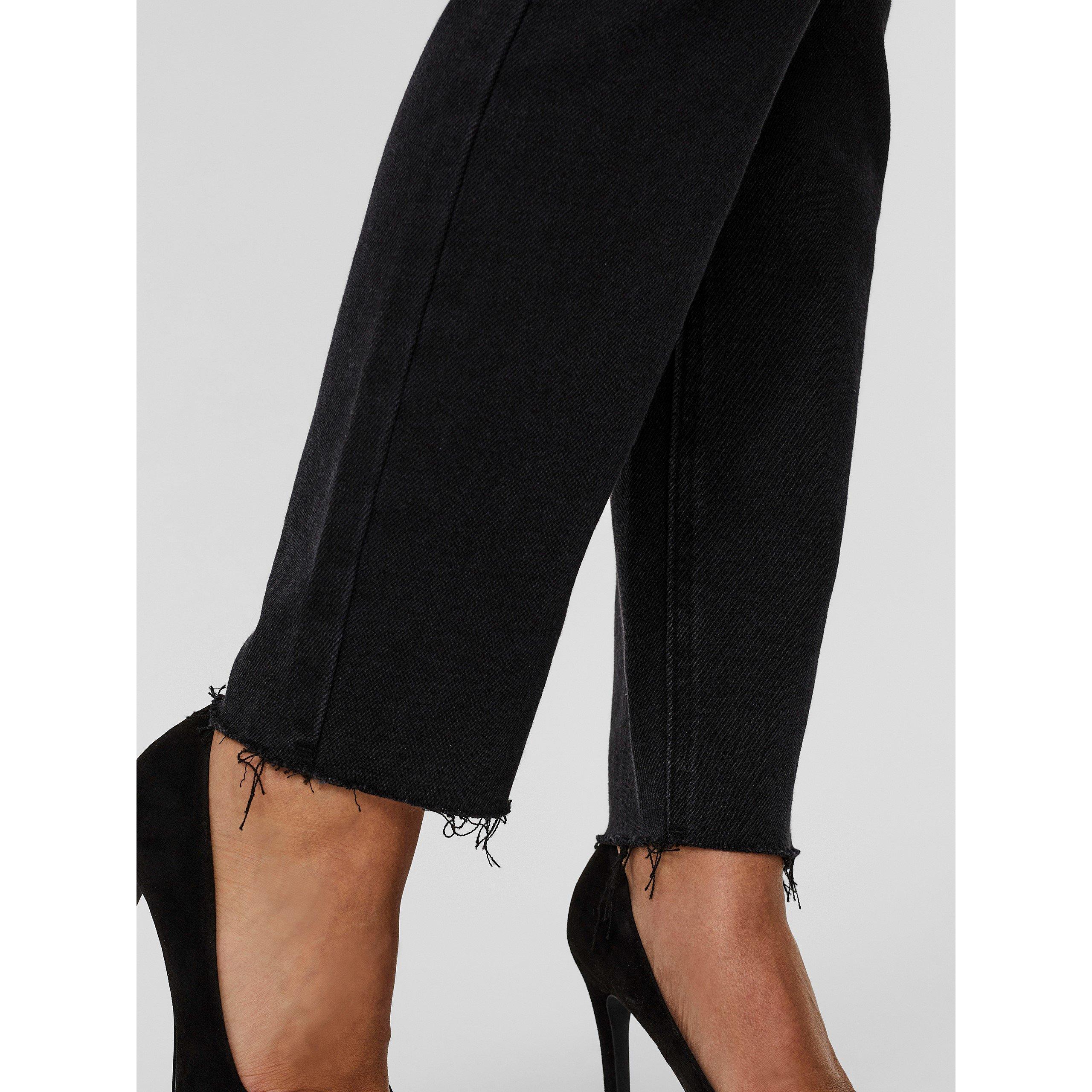 Sort Denim - Vero Moda - Women's Brenda High Rise Straight Leg Trouser - 5