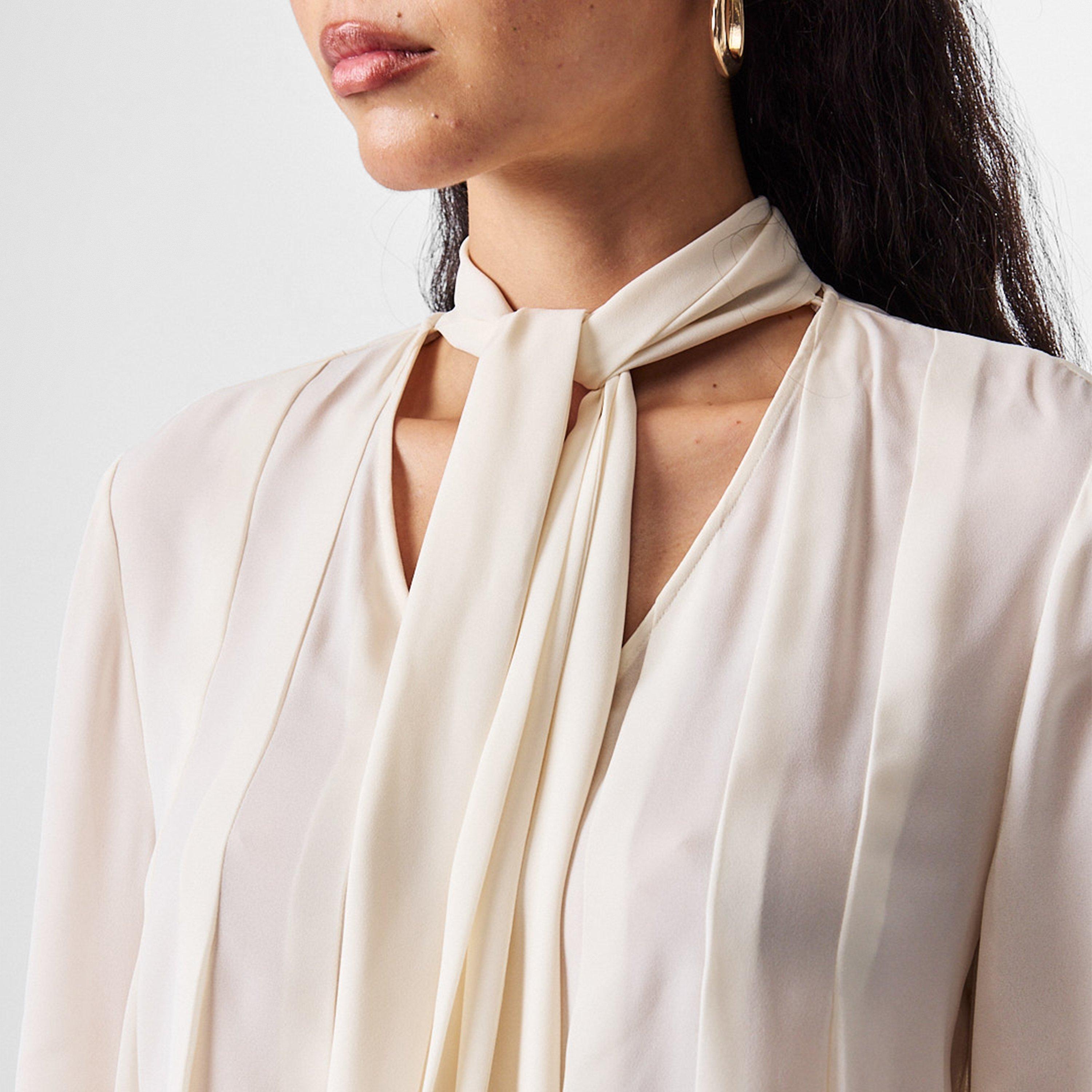 Open White - Boss - Women's Bijulia Long-Sleeve Blouse - 5