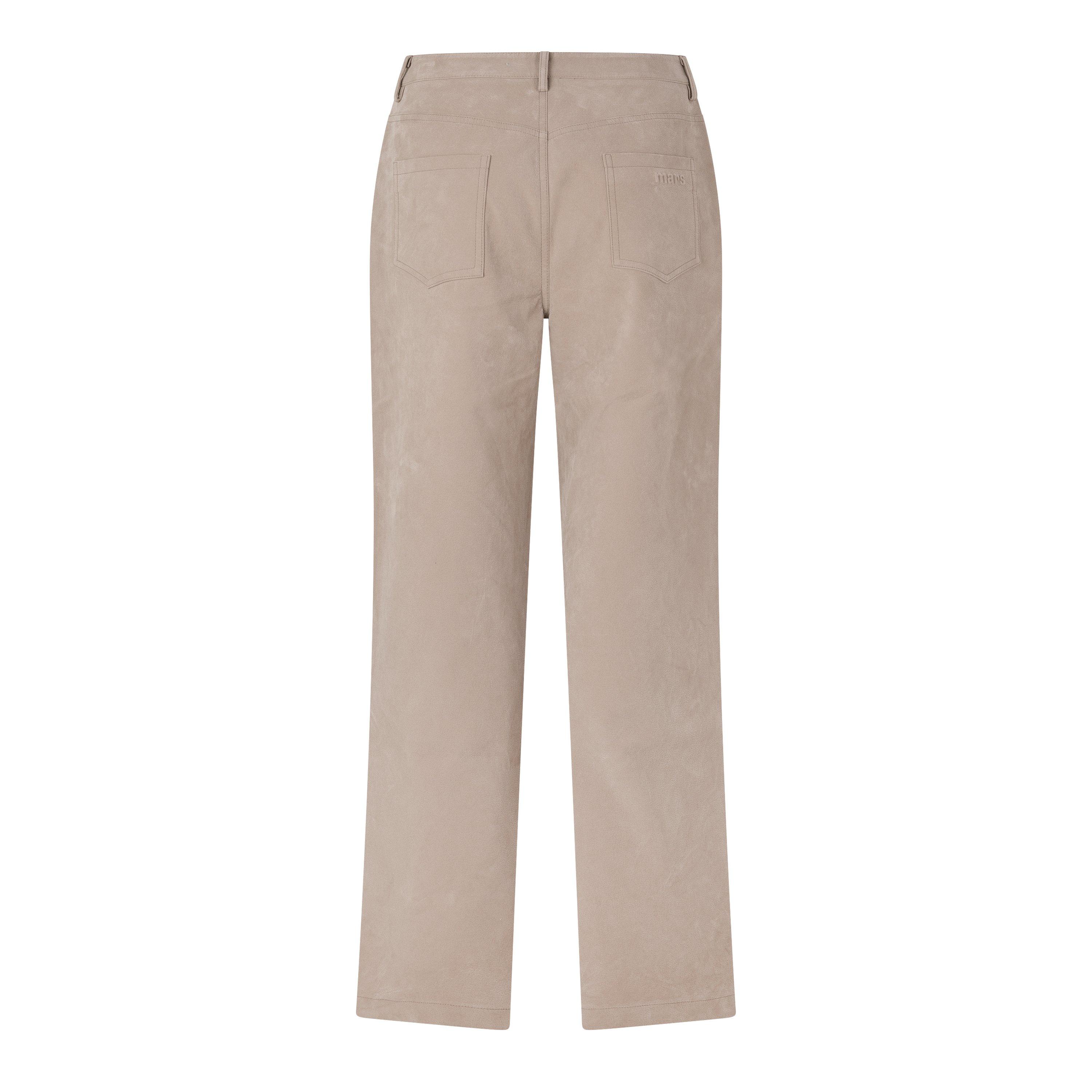 Stone - Mars The Label - Women's Faux Suede Straight-Leg Trousers - 2