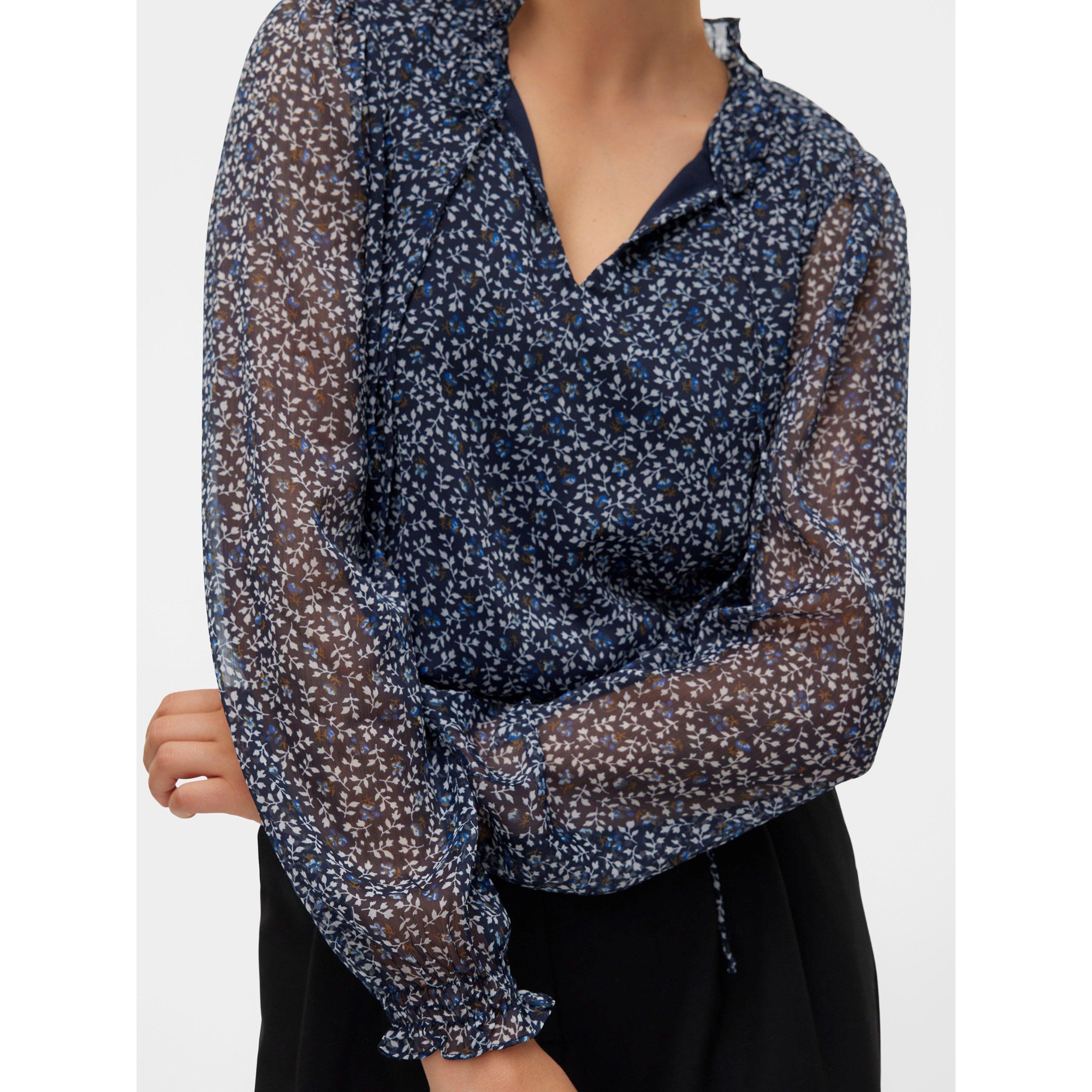 Navy Blazer - Vero Moda - Open Neck Blouse - 5