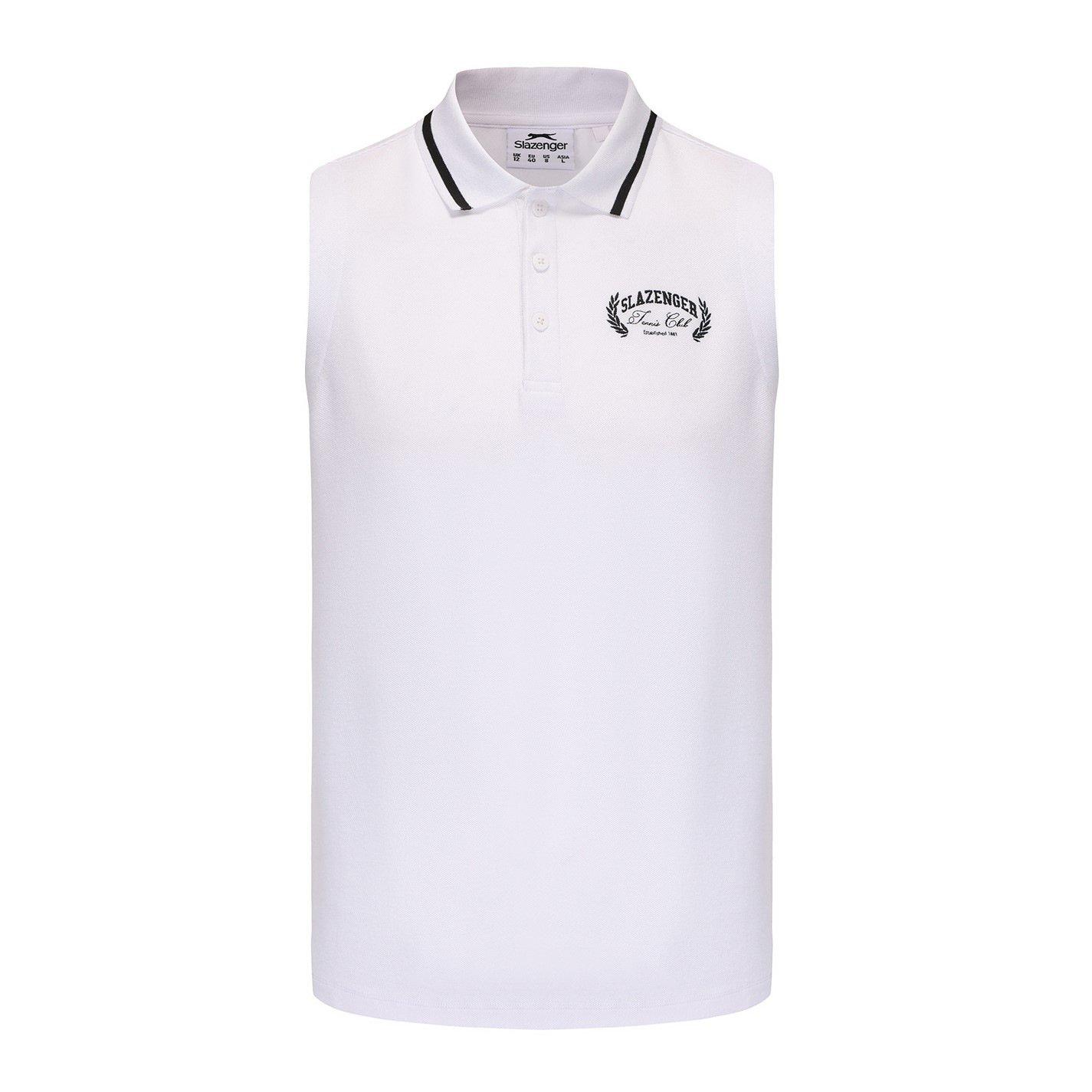 Slazenger Women's Sleeveless Pln Polo - White - 8 (36)