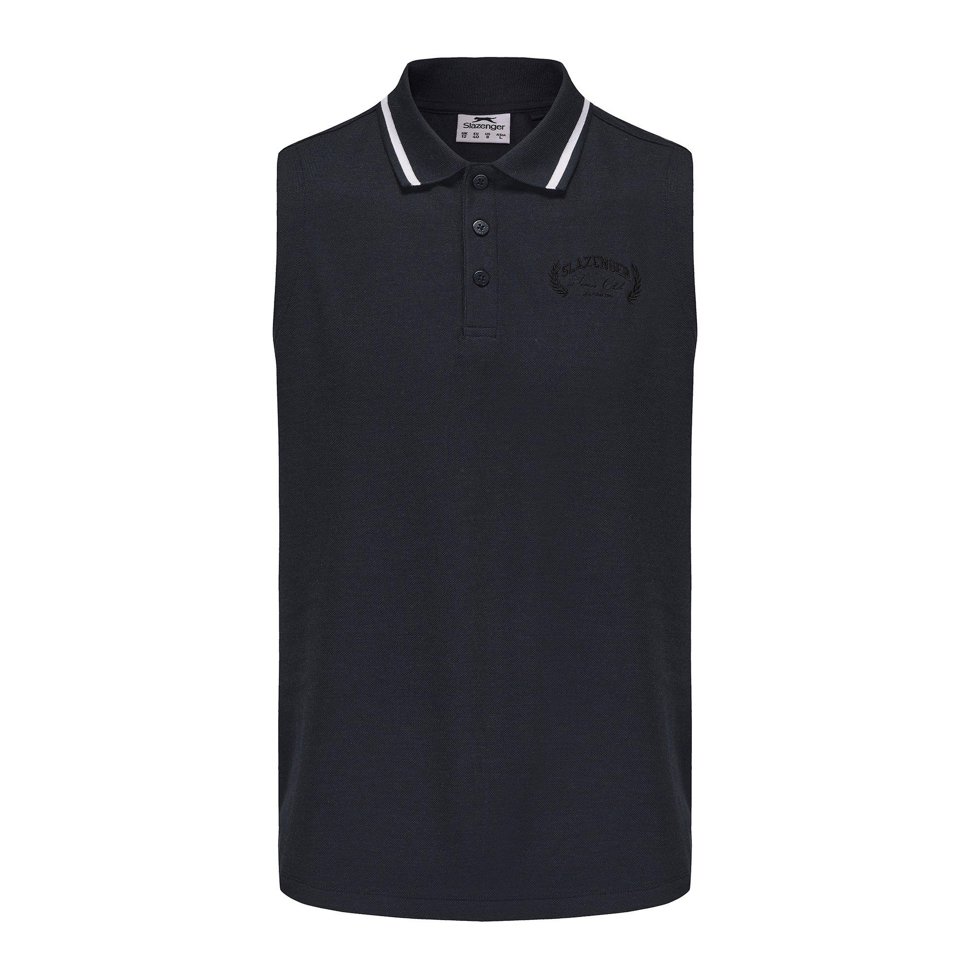Navy - Slazenger - Sleeveless Pln Polo Womens - 1