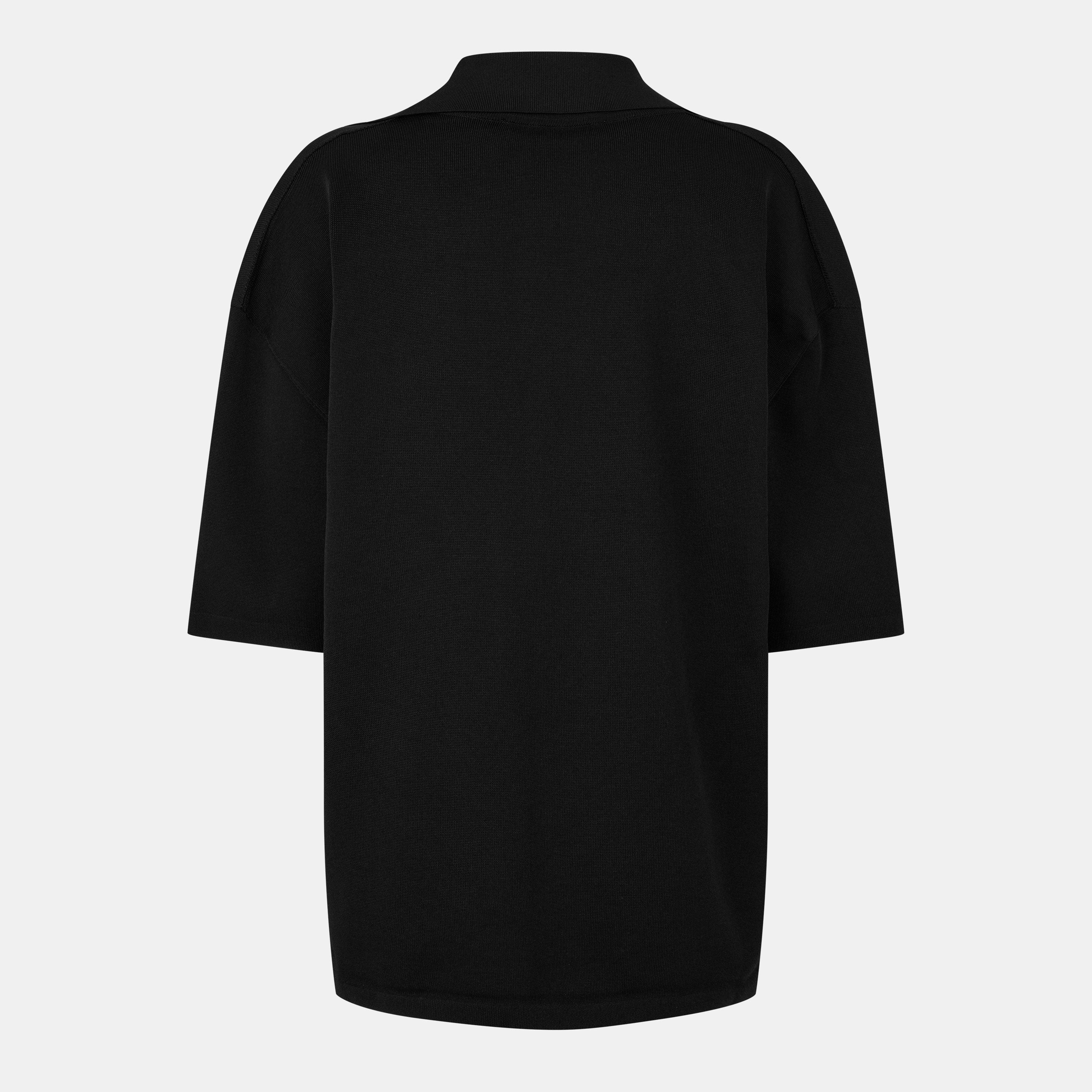 Black - Ami Paris - Women's Short-Sleeve Polo Shirt - 2