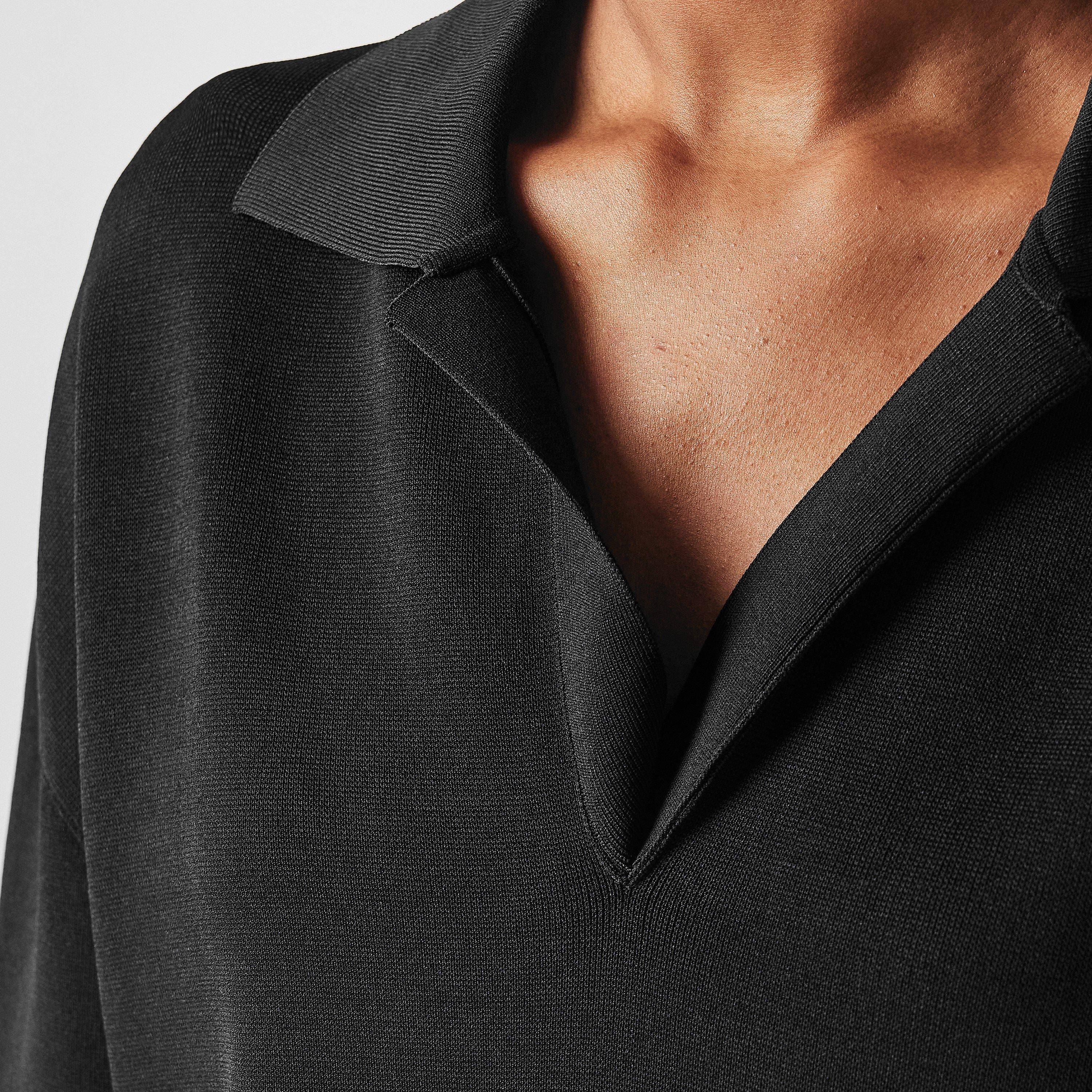 Black - Ami Paris - Women's Short-Sleeve Polo Shirt - 5