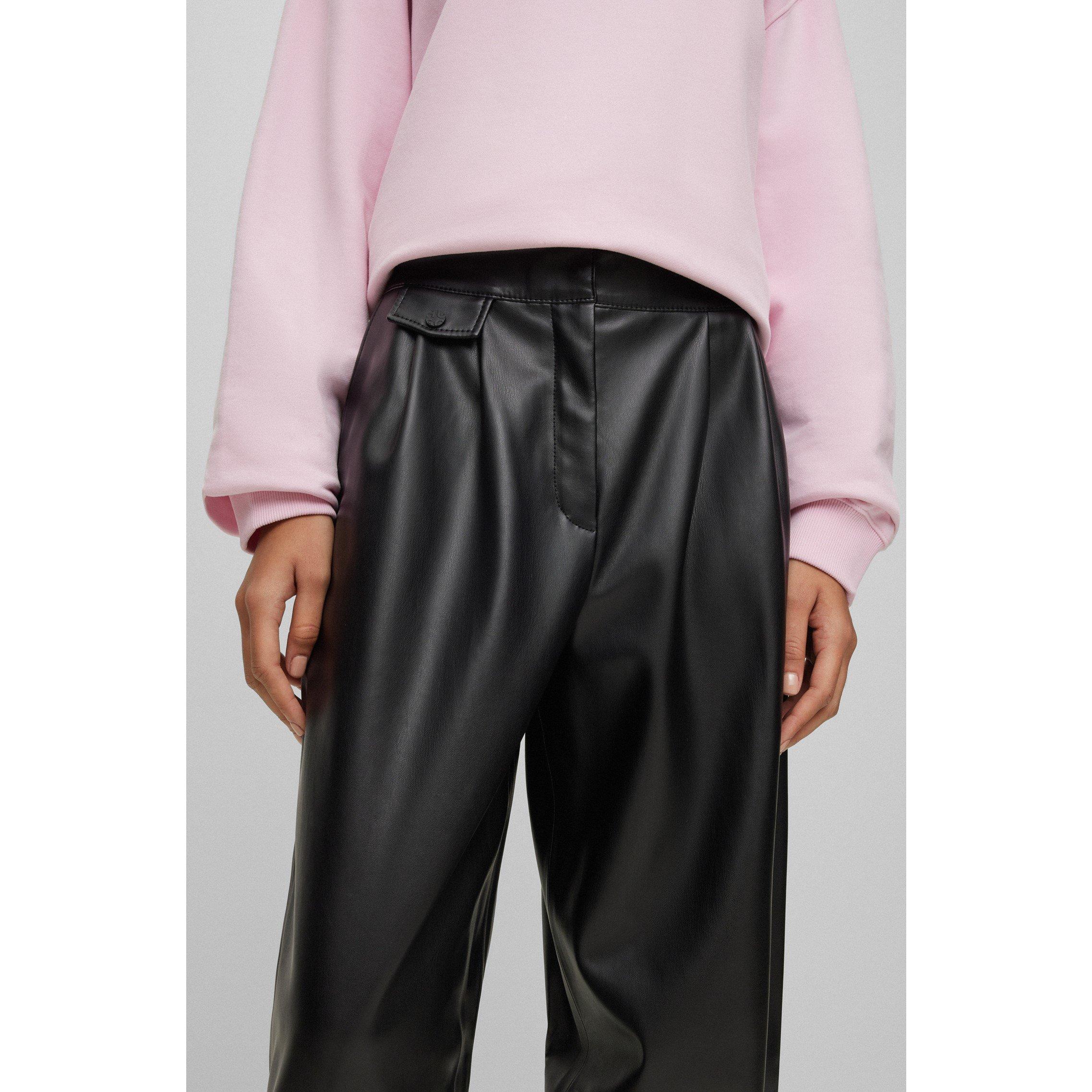 Black - Hugo - Women's Straight Leg Trousers - 2